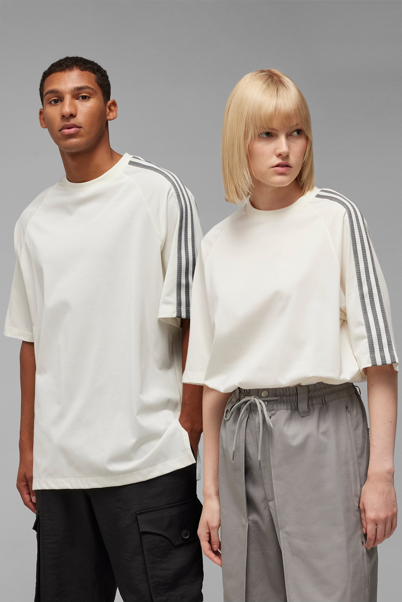 Белая футболка Y-3 3-Stripes (унисекс) 1