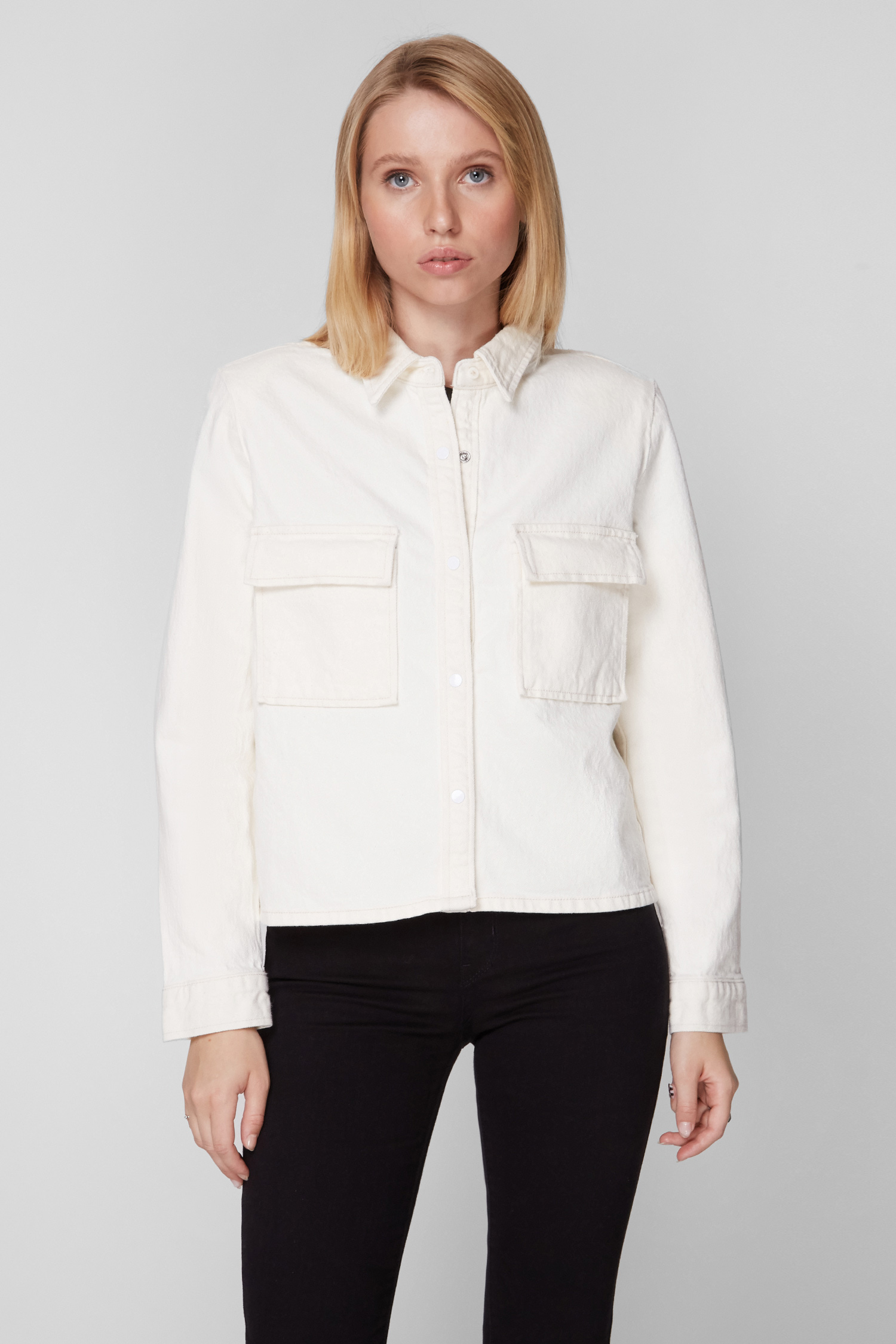 Жіноча біла джинсова куртка Made & Crafted® 1