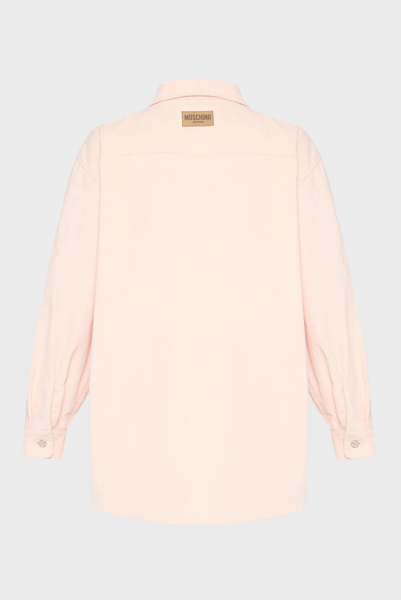 Женская персиковая вельветовая рубашка 2