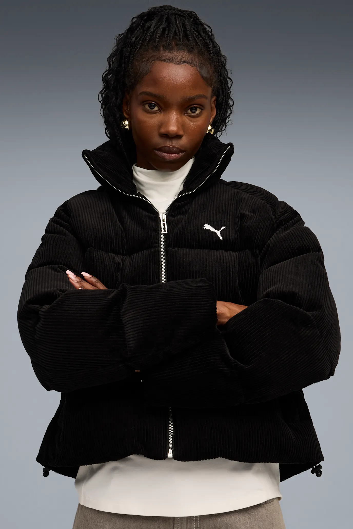 Женская черная вельветовая куртка Wardrobe Essentials Corduroy