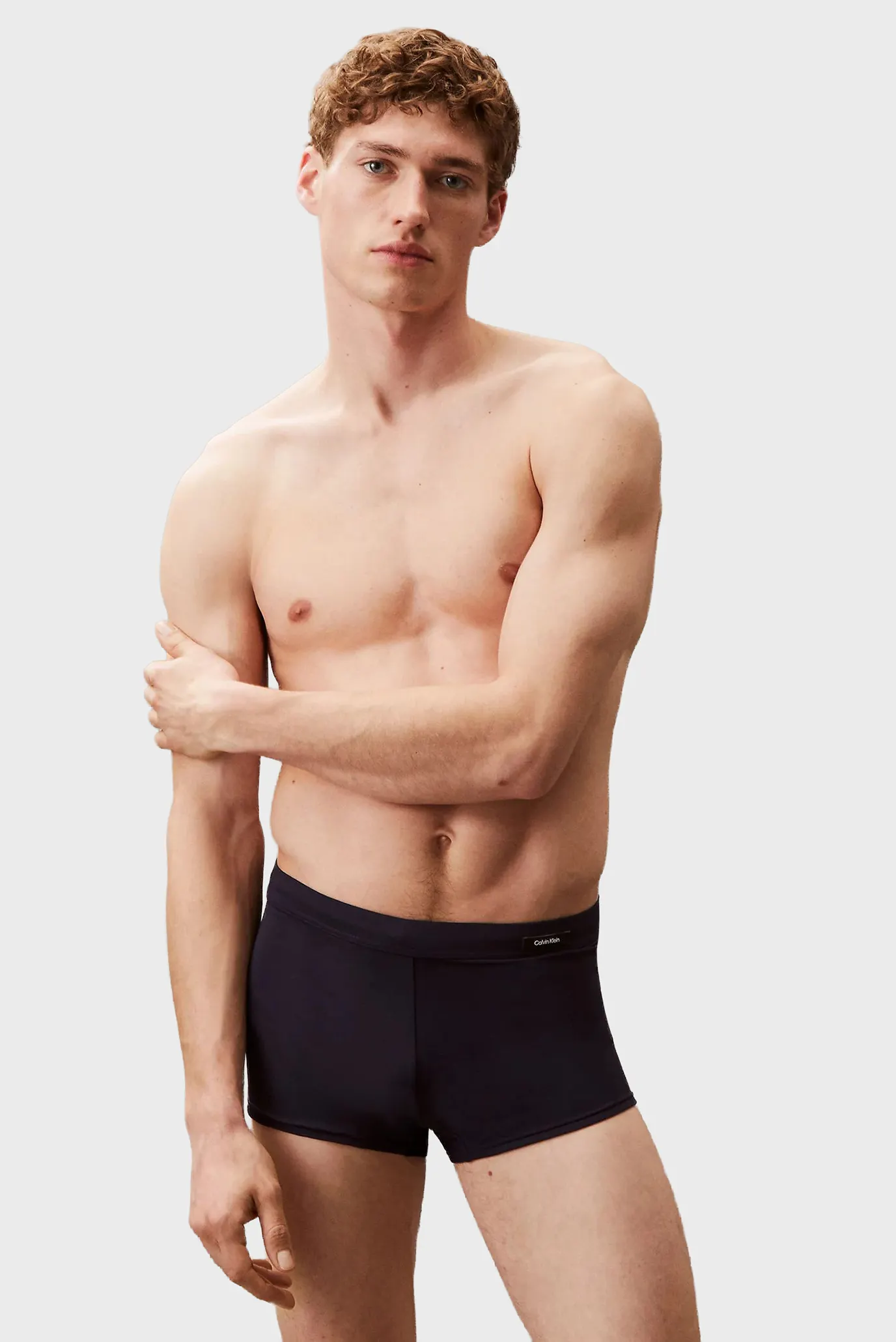 Мужские темно-синие плавки TRUNK Синий S Calvin Klein KM0KM01114