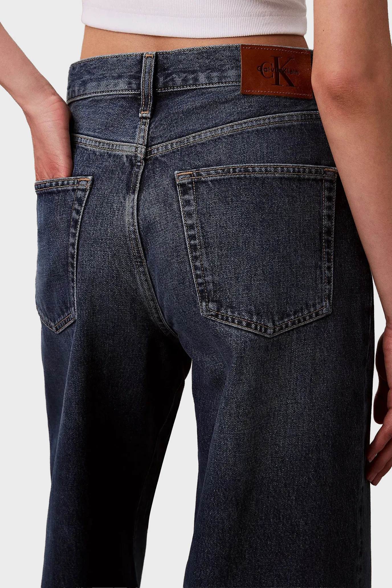 Женские темно-синие джинсы THE WIDE LEG 3