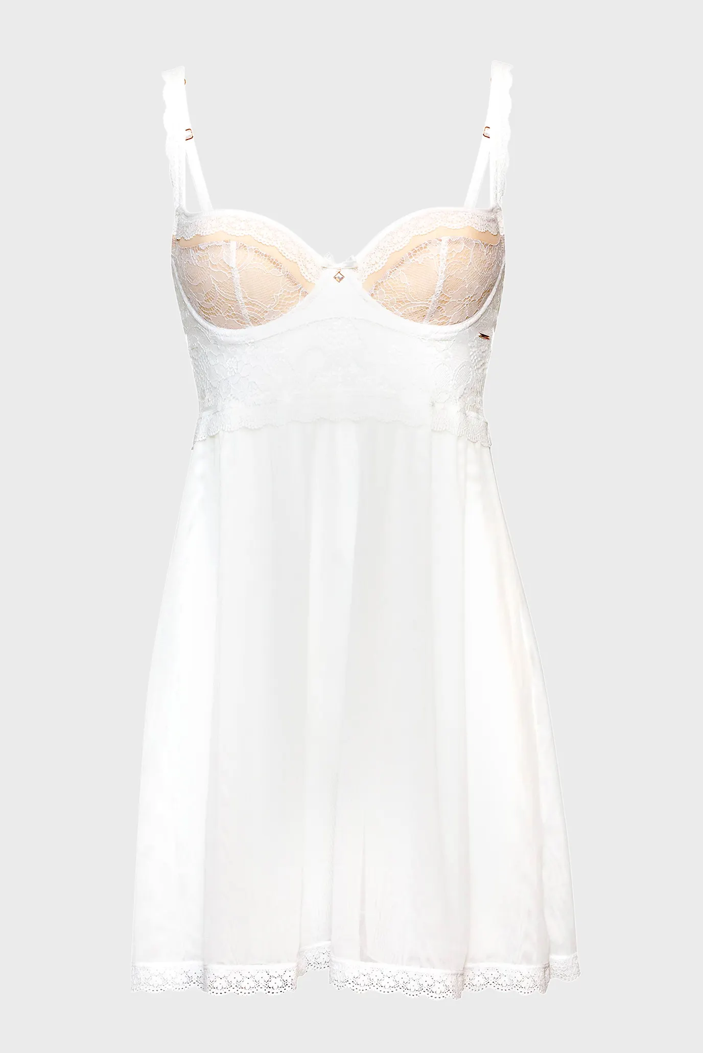 Женская белая ночная рубашка 5