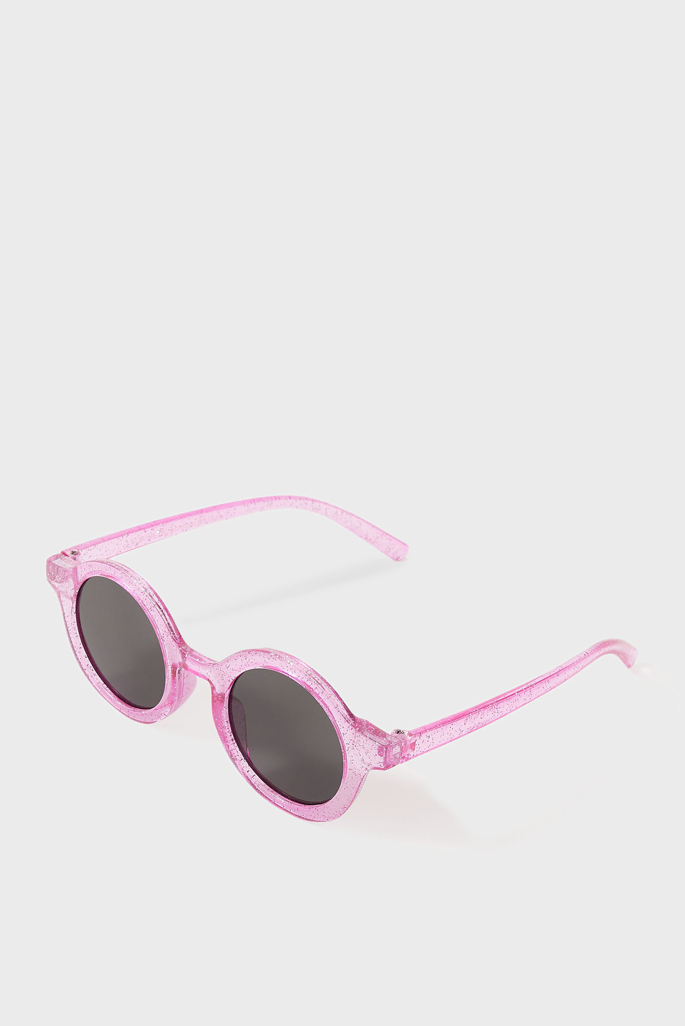 Дитячі рожеві сонцезахисні окуляри GLITTER ROUND 1