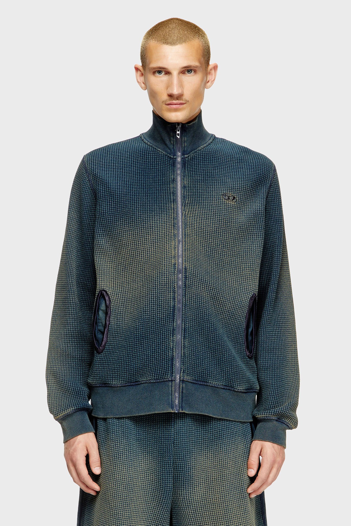 Мужская синяя спортивная кофта S-WAFY-ZIP Синий M Diesel A16105 0TKAA Мужская синяя спортивная кофта S-WAFY-ZIP Синий M Diesel A16105 0TKAA