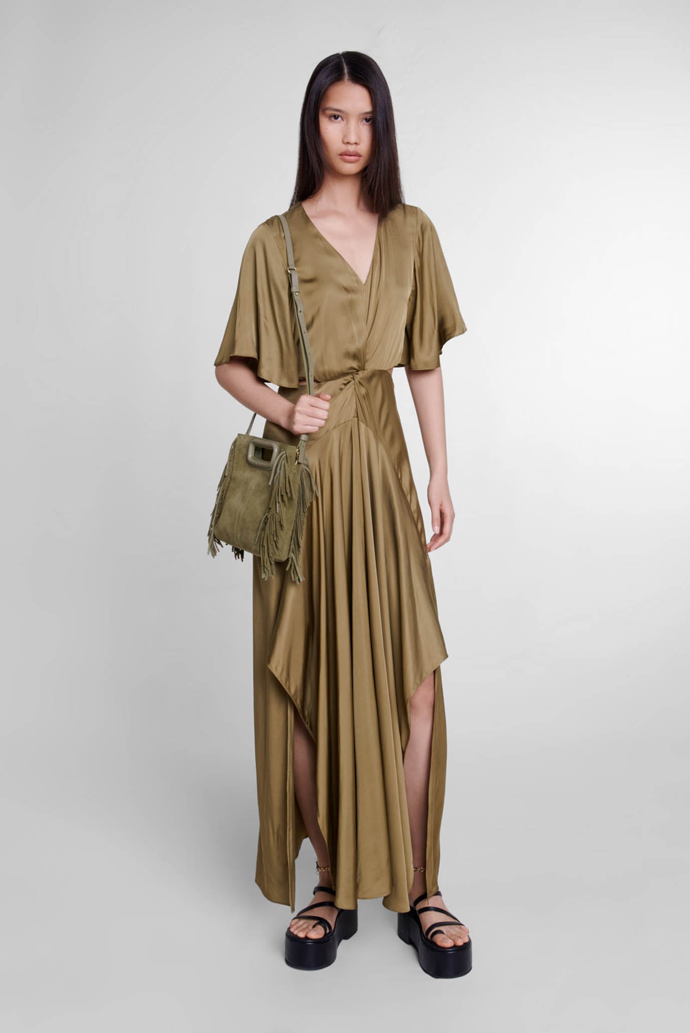 Жіноча оливкова сукня 1