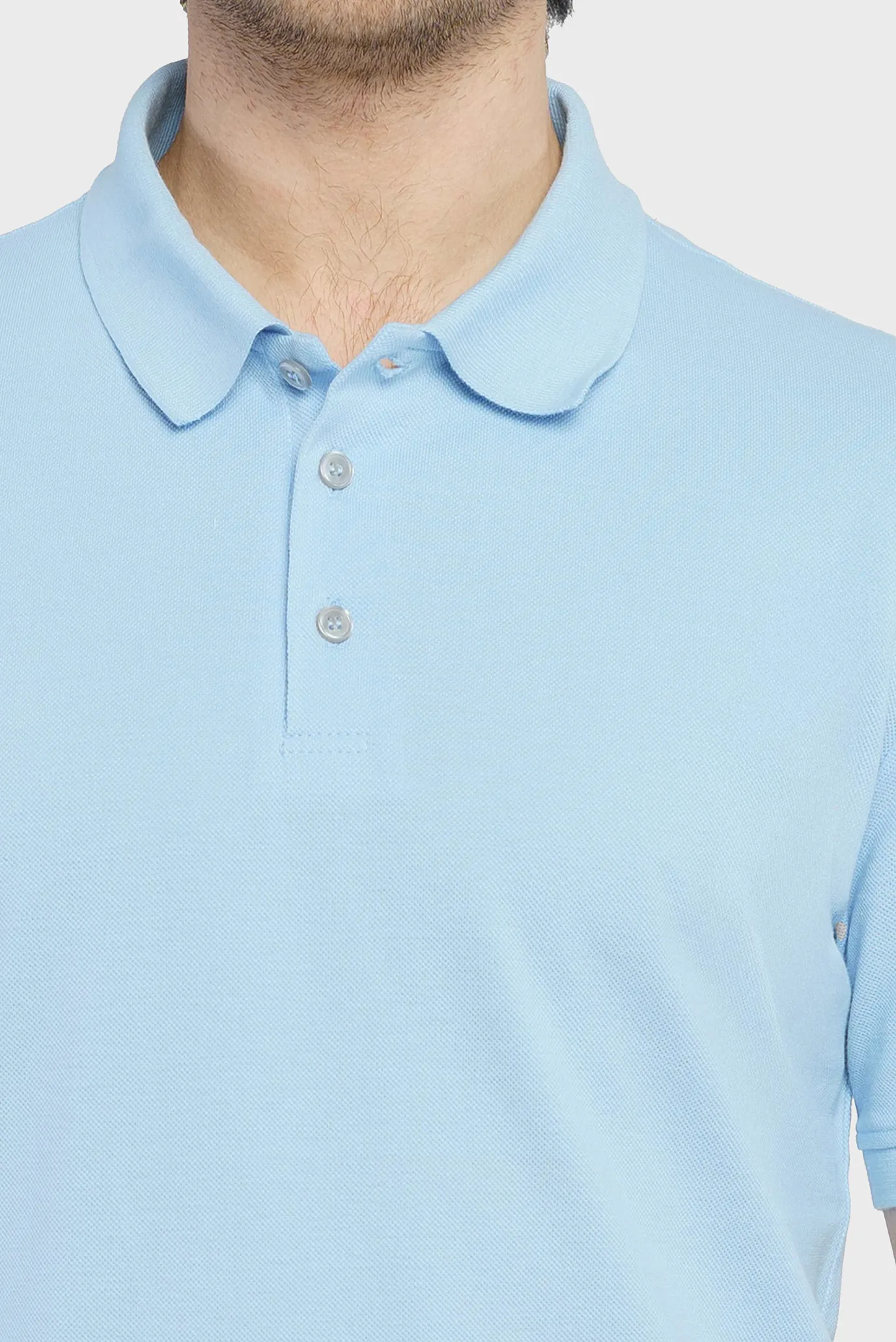 Чоловіче блакитне поло 5