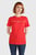 Женская красная футболка REG CORP LOGO C-NK SS