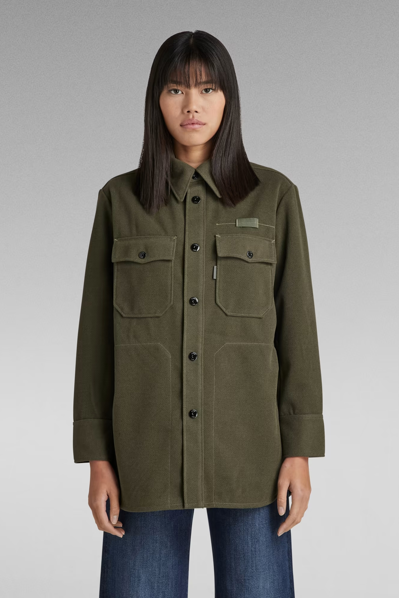 Жіноча зелена сорочка-пальто BF 1