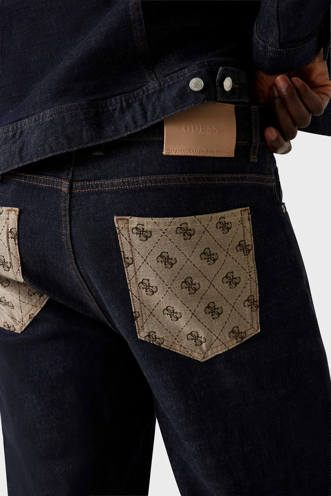 Чоловічі темно-сині джинси 4