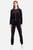 Женский черный велюровый комплект одежды (свитшот, брюки)