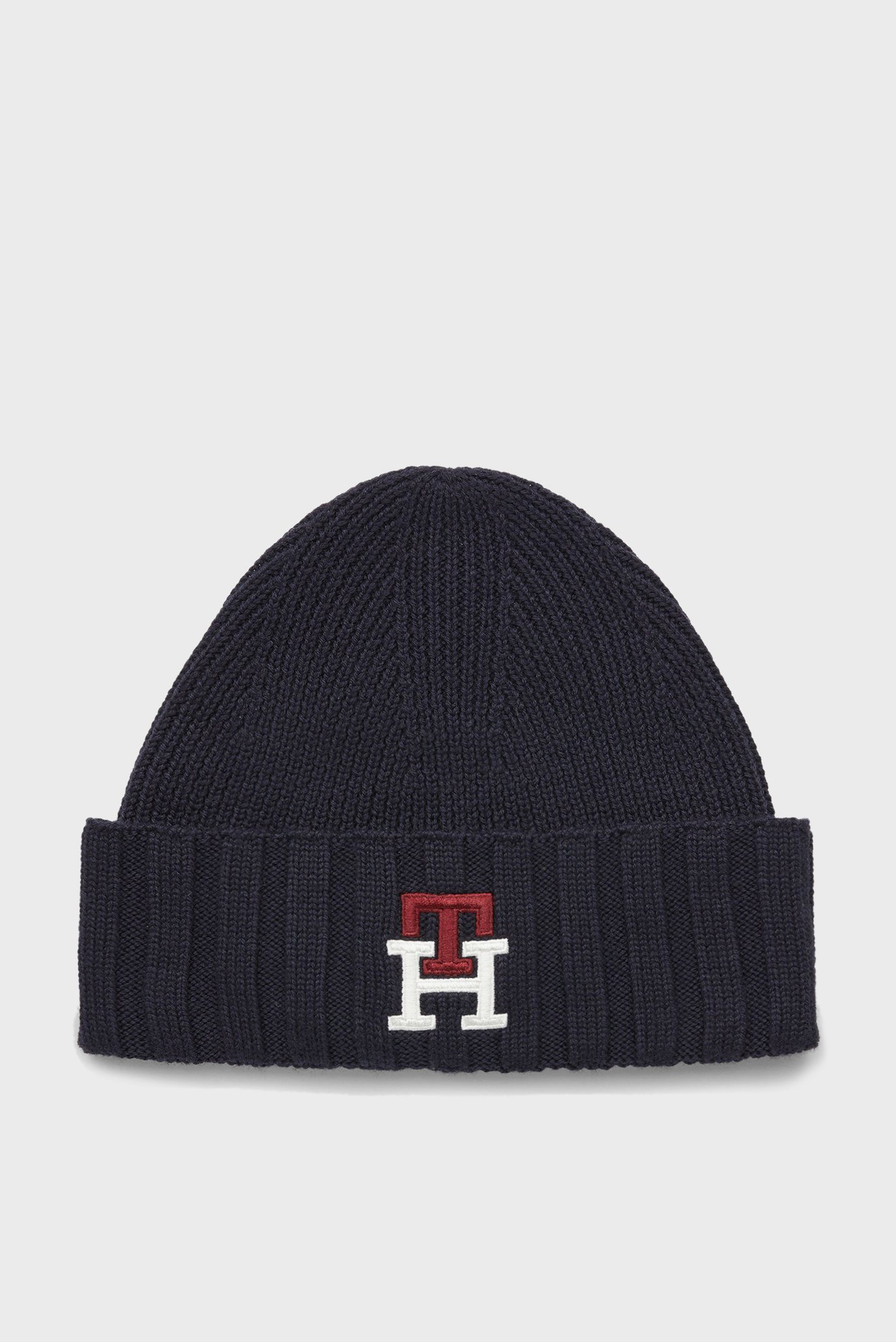 Мужская темно-синяя шерстяная шапка TH PREP MONO Синий ONESIZE Tommy Hilfiger AM0AM10338 Мужская темно-синяя шерстяная шапка TH PREP MONO Синий ONESIZE Tommy Hilfiger AM0AM10338