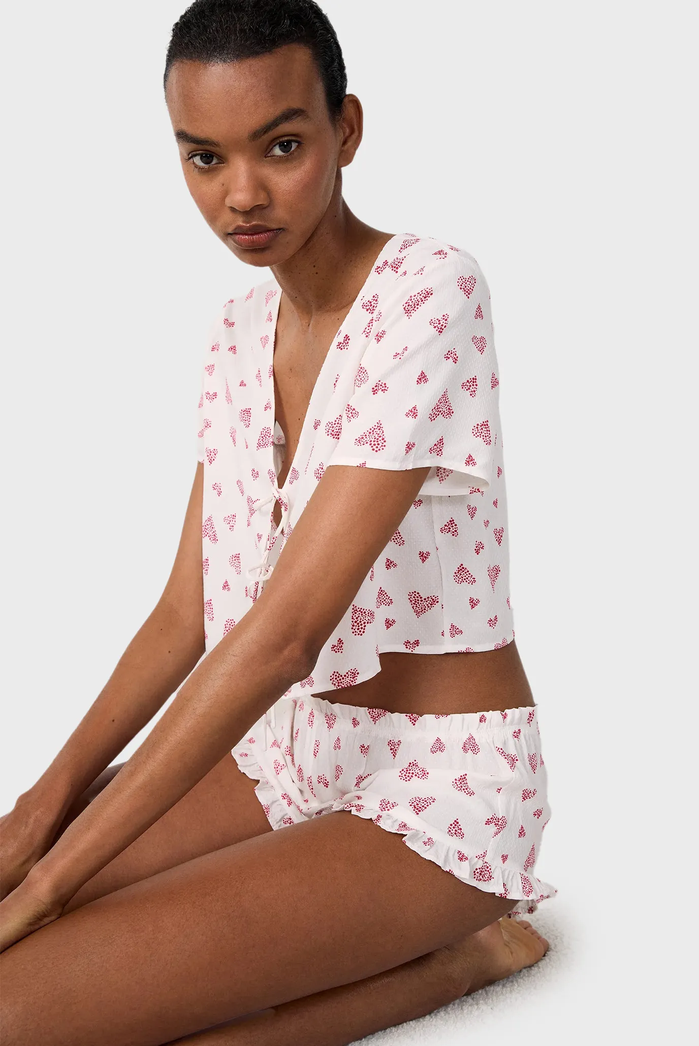 Женские белые шорты с узором CARSON 4