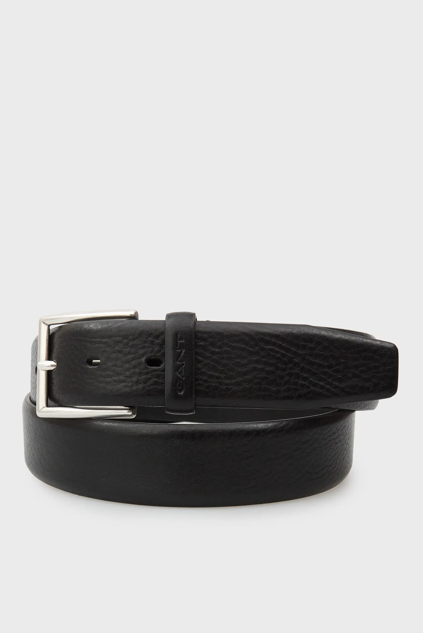 Мужской черный кожаный ремень CLASSIC 2