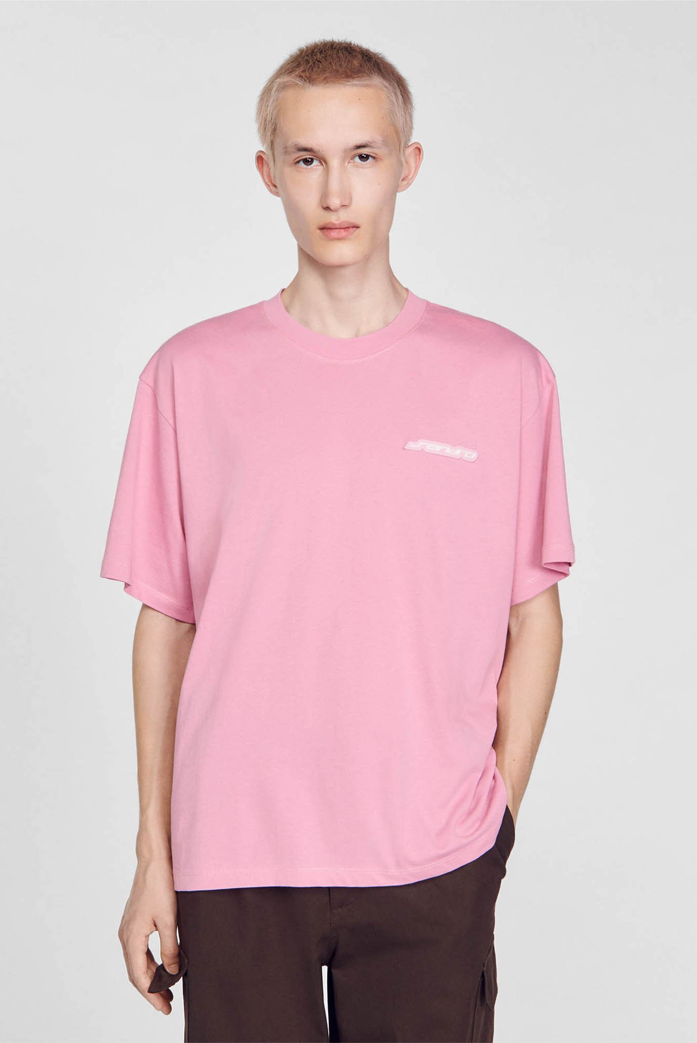 Мужская розовая футболка 1