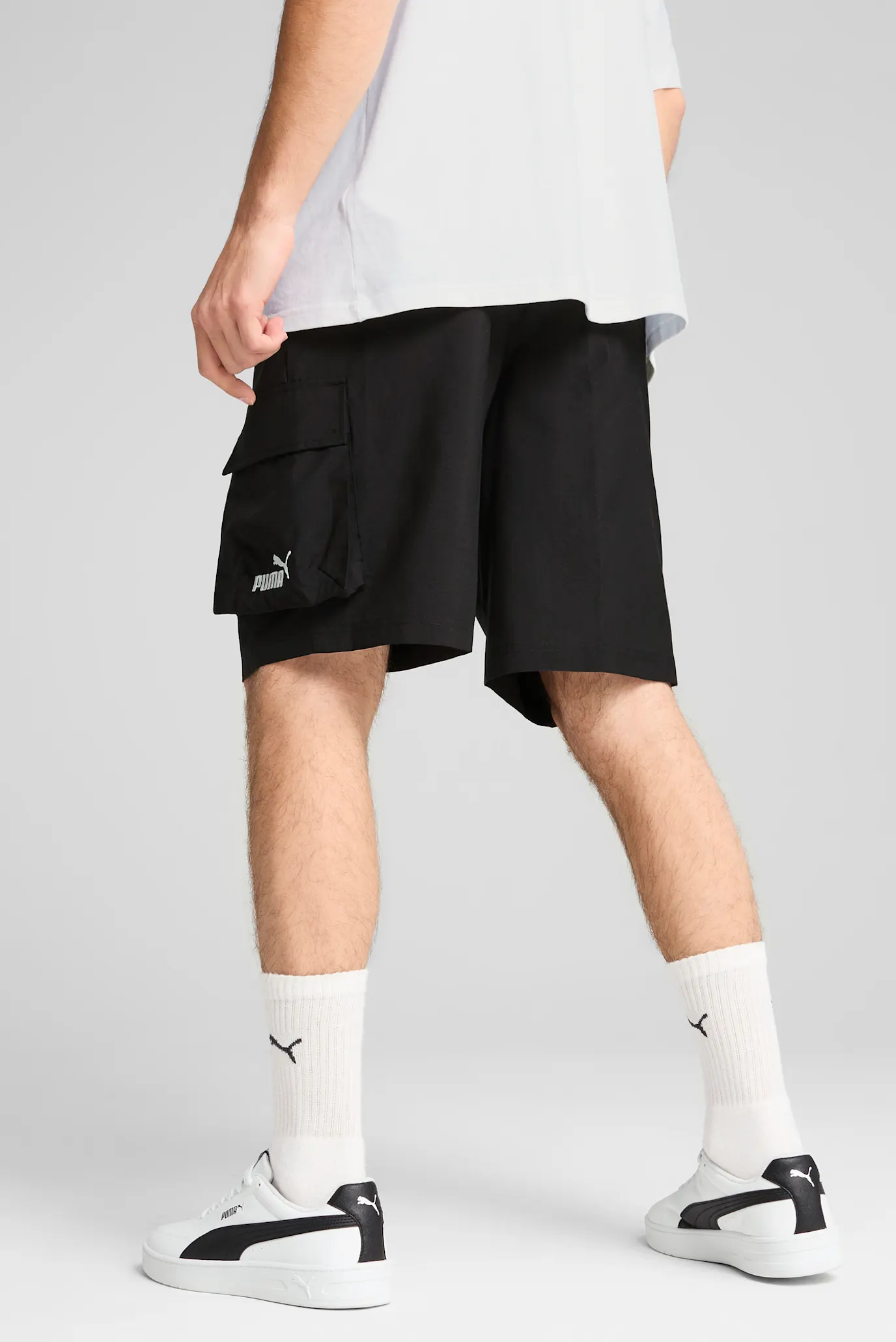 Мужские черные шорты Essentials No.1 Logo Woven Cargo 9