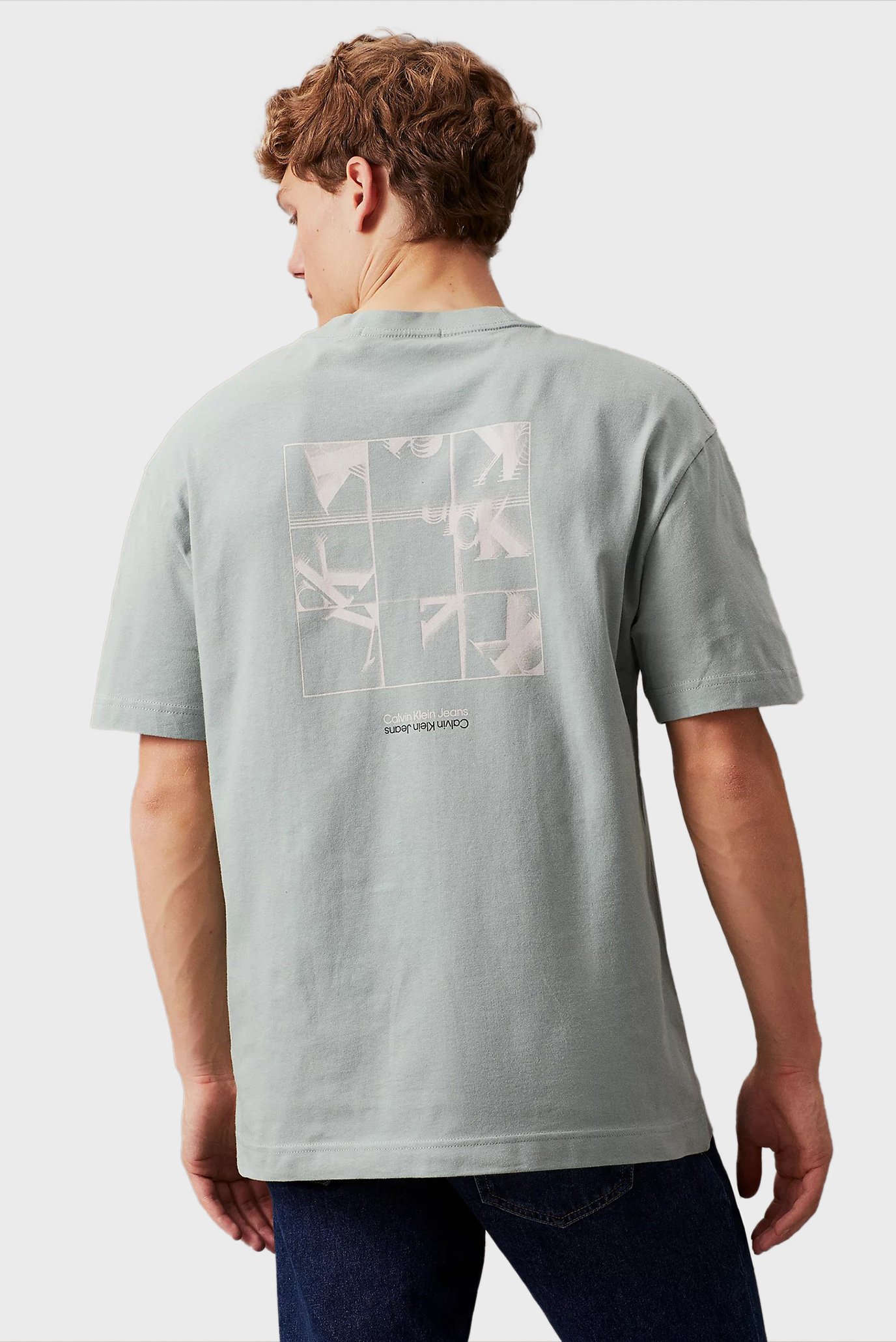 Чоловіча м'ятна футболка GRID MONOGRAM TEE 1