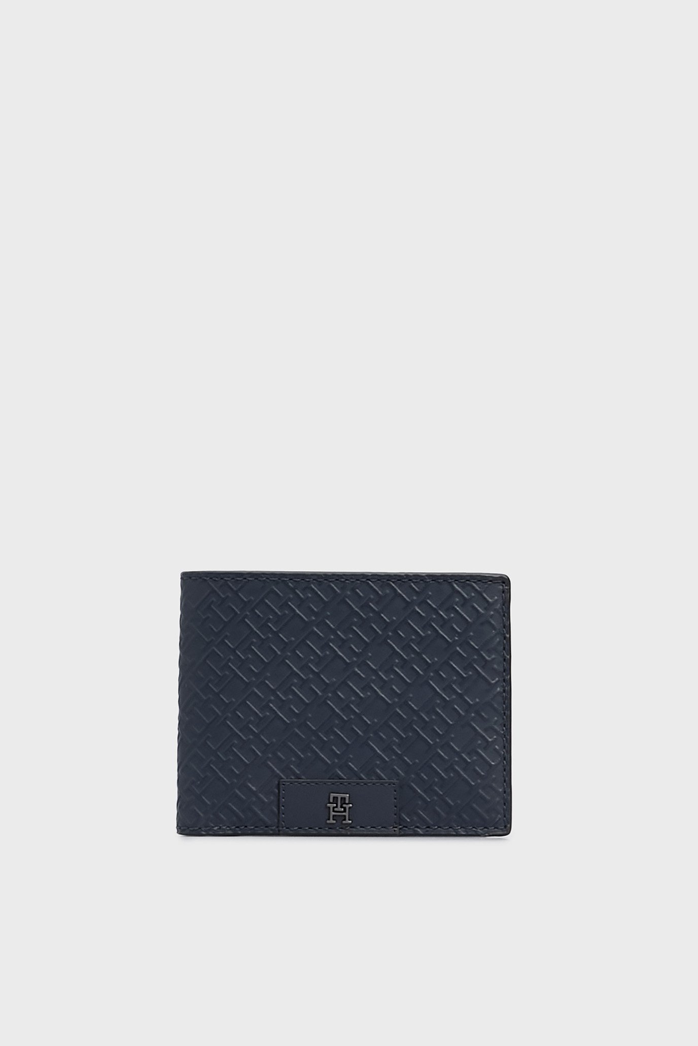 Чоловічий темно-синій шкіряний гаманець TH MONOGRAM MINI 1
