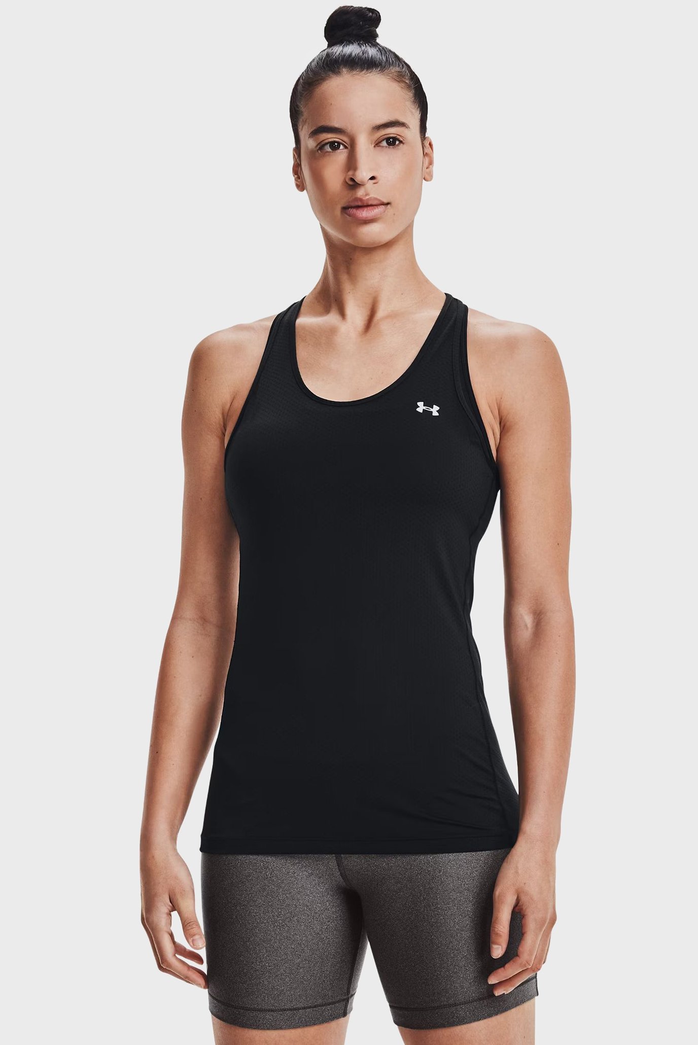 Женская черная майка UA HG Armour Racer Tank Черный XS Under Armour 1328962-001 Женская черная майка UA HG Armour Racer Tank Черный XS Under Armour 1328962-001