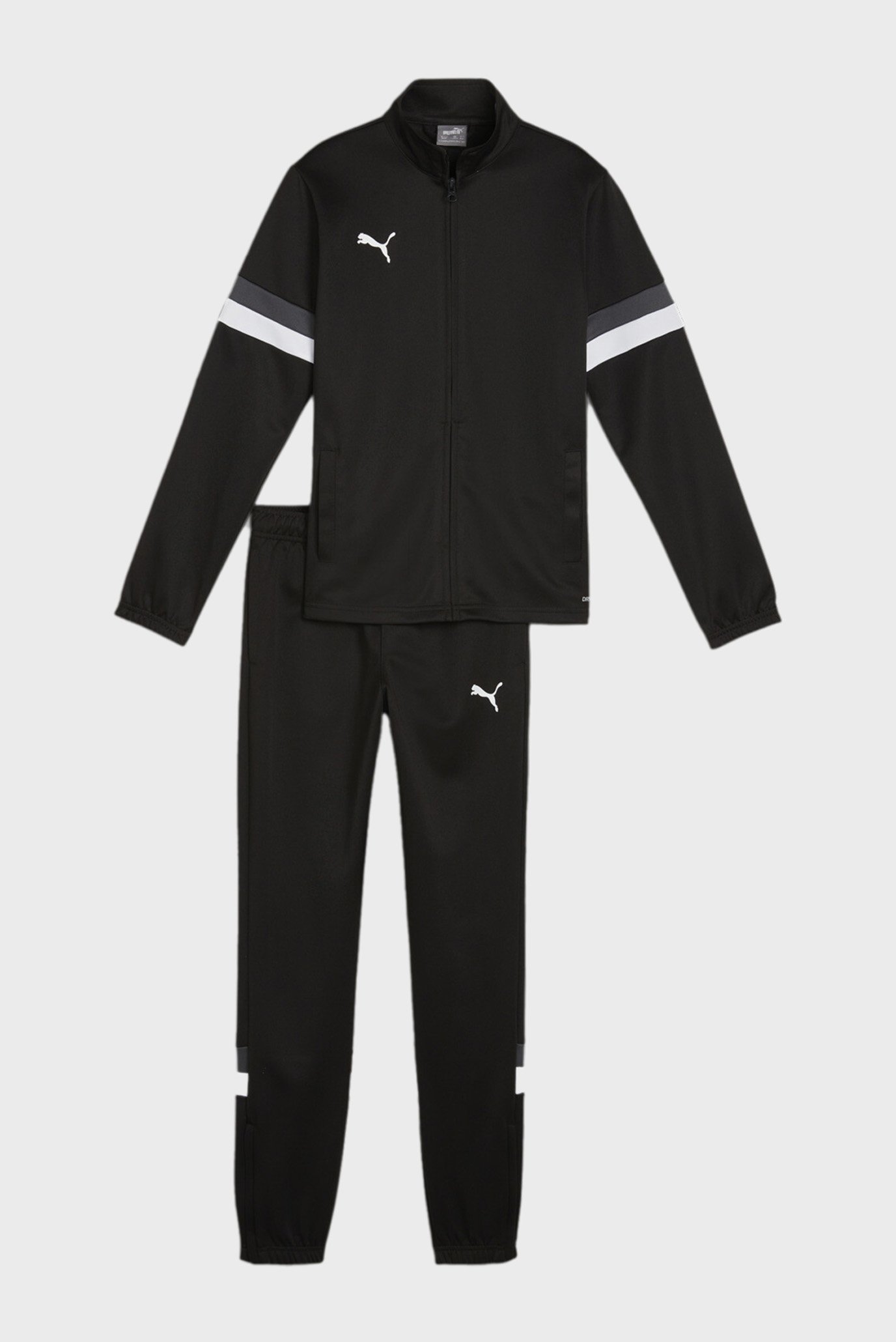 Детский черный спортивный костюм (кофта, брюки) teamRISE Youth Football Tracksuit 1