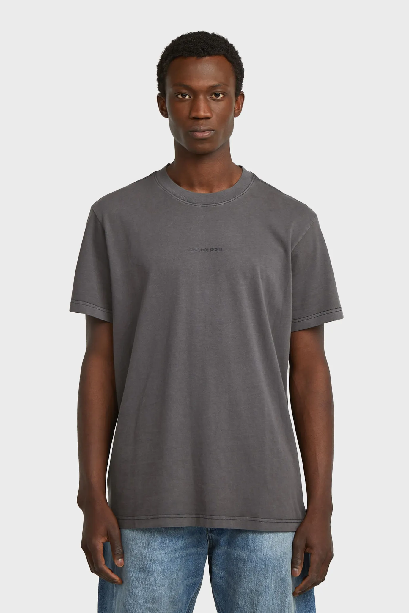 Чоловіча темно-сіра футболка Overdyed 1