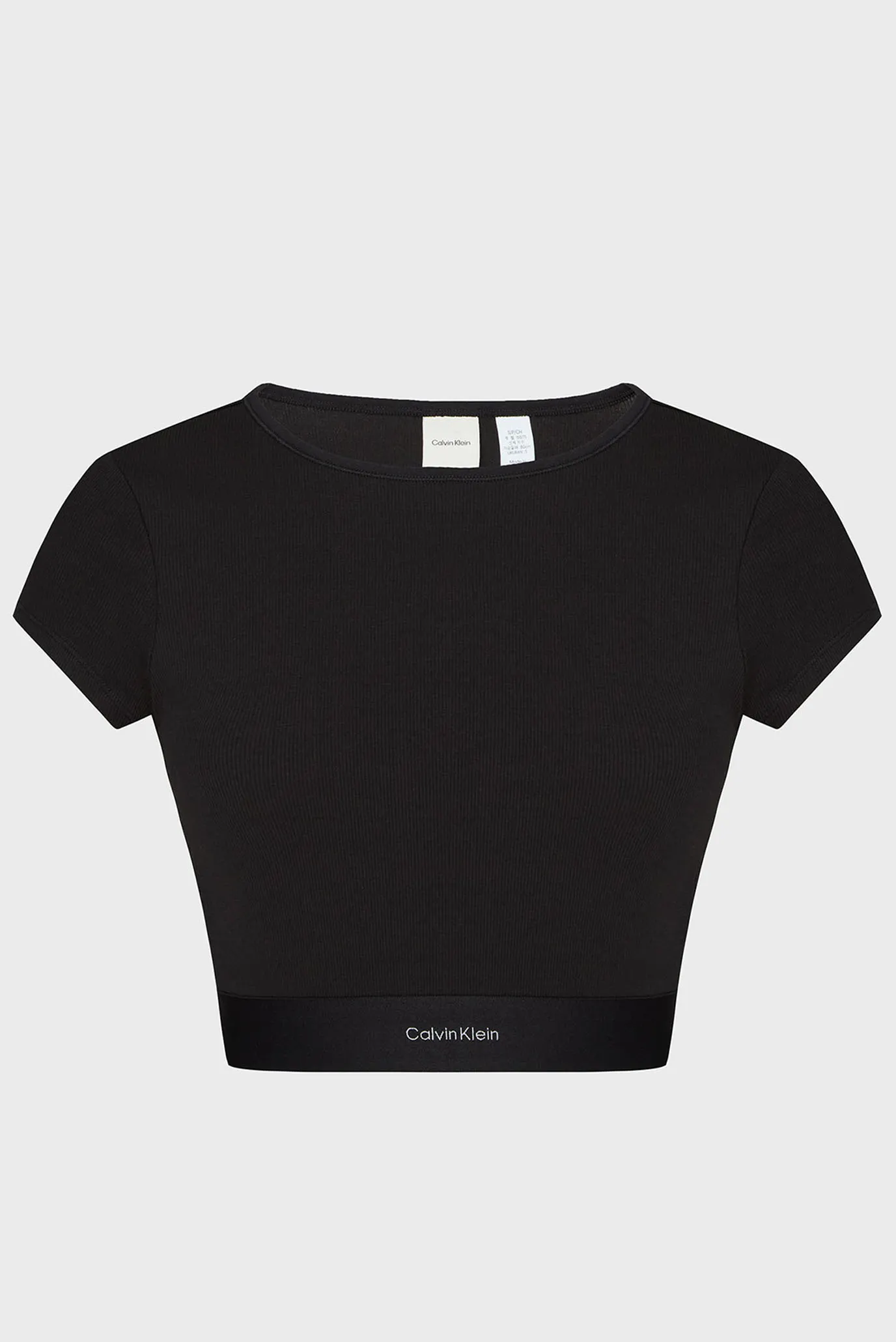 Женский черный топ RIB CROP TEE 5
