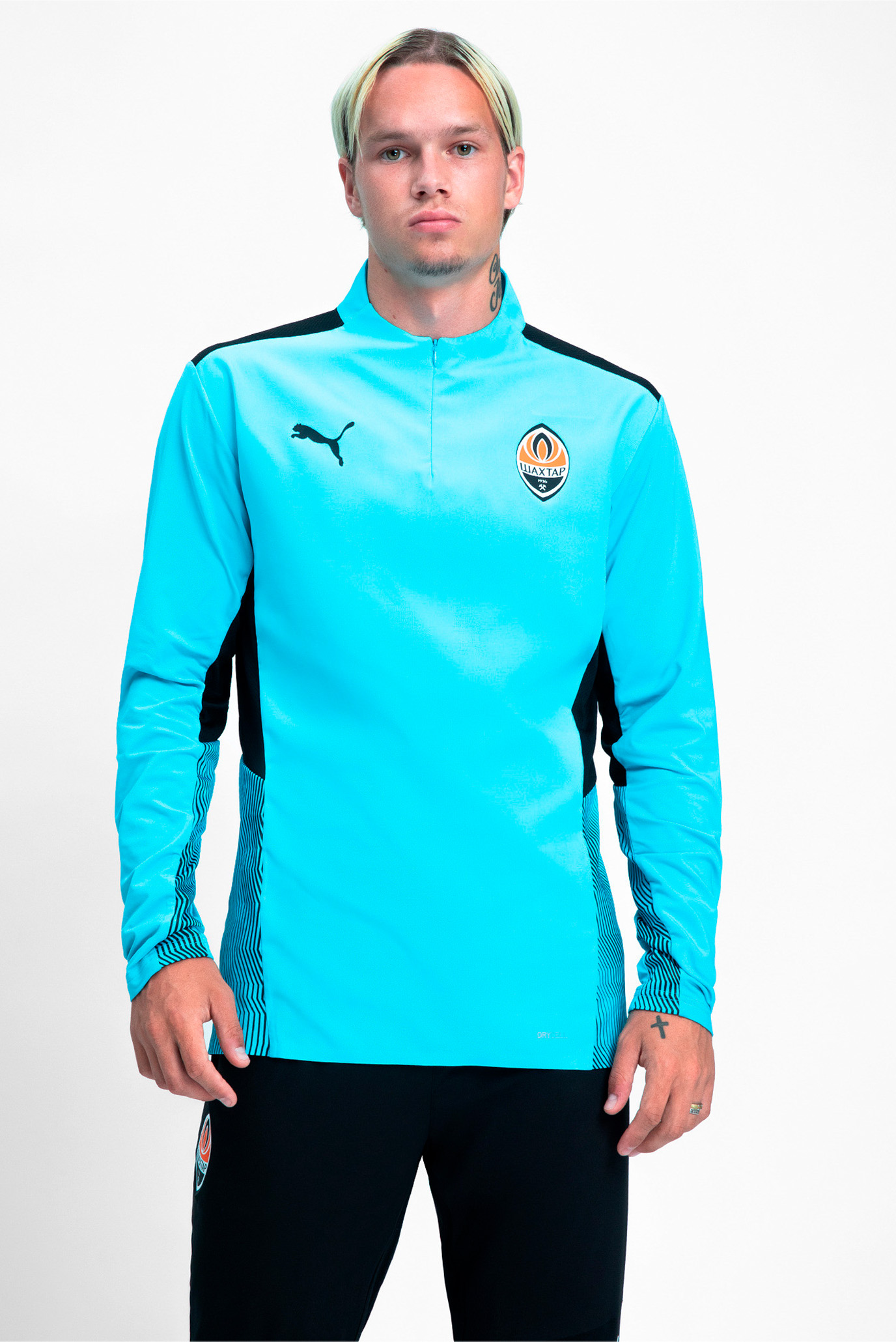 Чоловіча блакитна спортивна кофта FCSD Pro Training Quarter-Zip Men’s Football Top 1