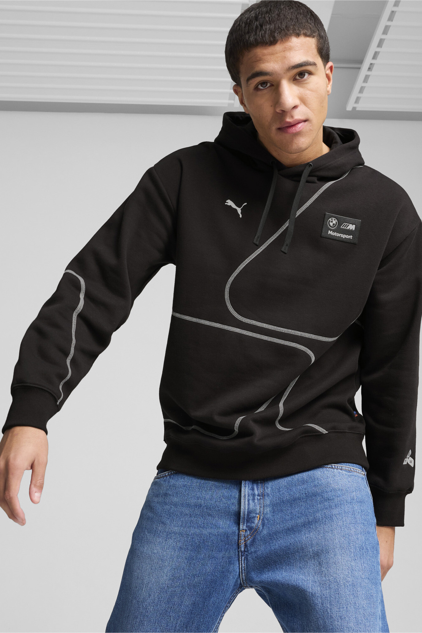 Мужское черное худи BMW M Motorsport Statement Hoodie Men 1