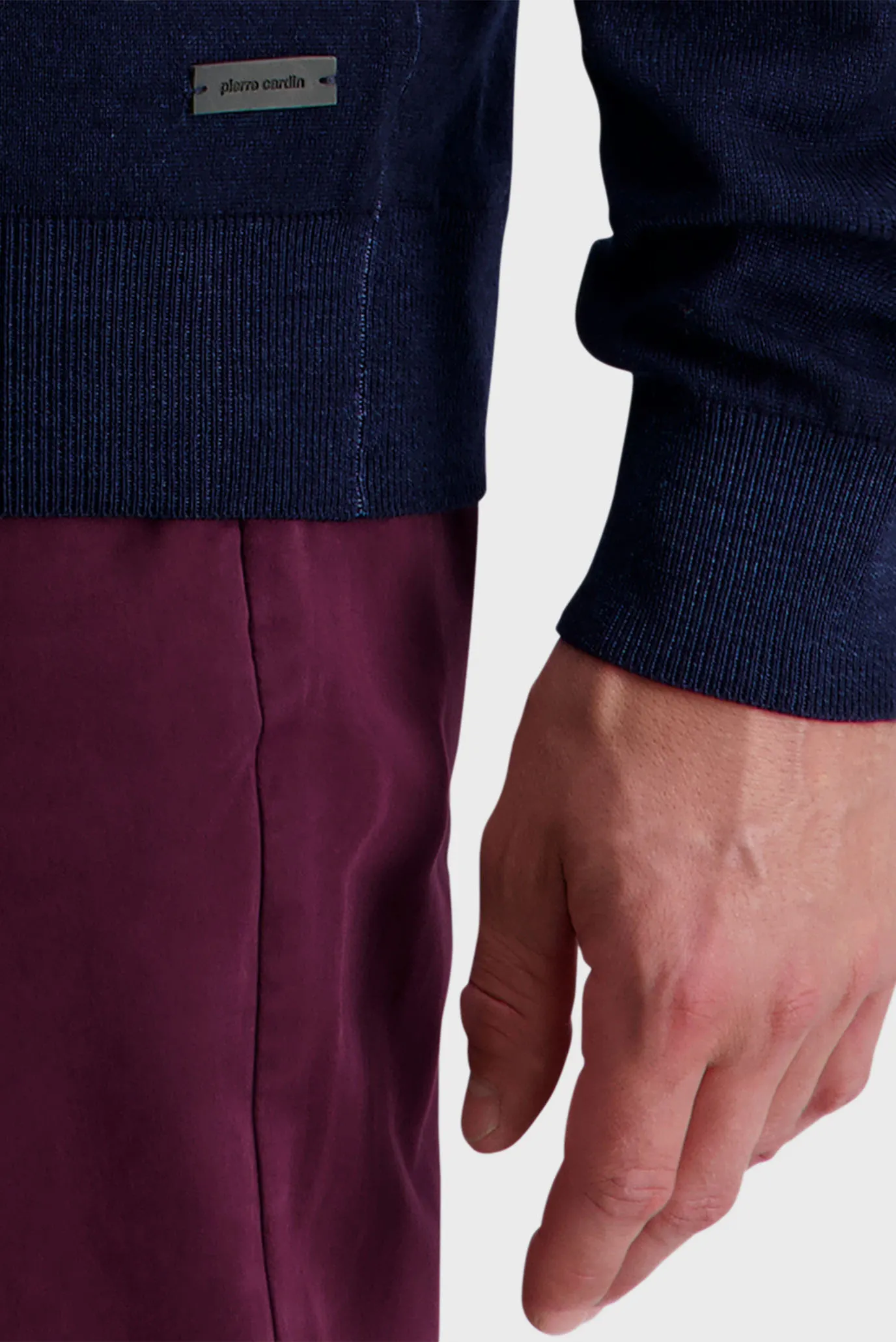 Чоловічий темно-синій вовняний кардиган 4