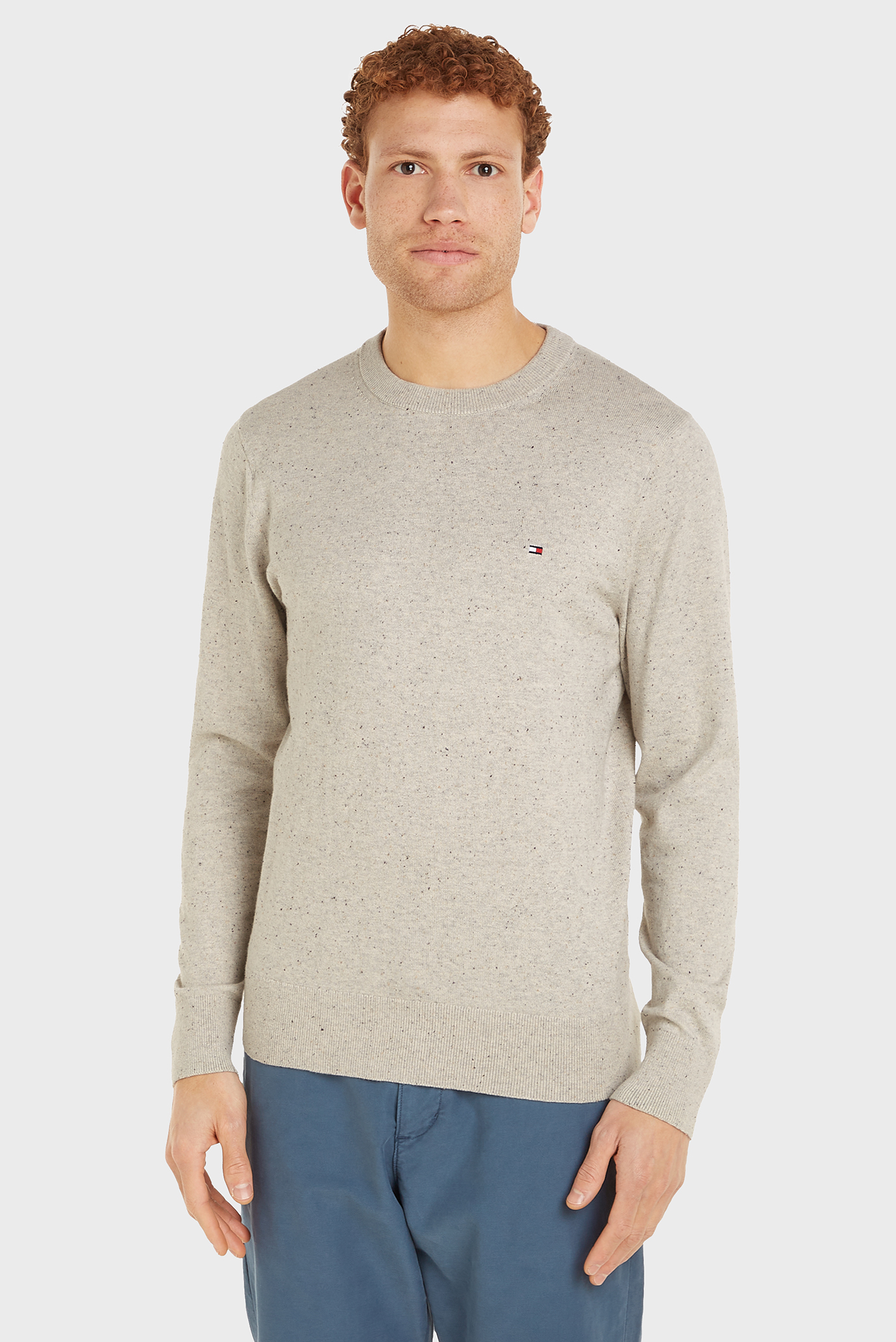 Мужской серый джемпер PIMA ORG CTN CASHMERE CREW NECK Серый L Tommy Hilfiger MW0MW28046 Мужской серый джемпер PIMA ORG CTN CASHMERE CREW NECK Серый L Tommy Hilfiger MW0MW28046