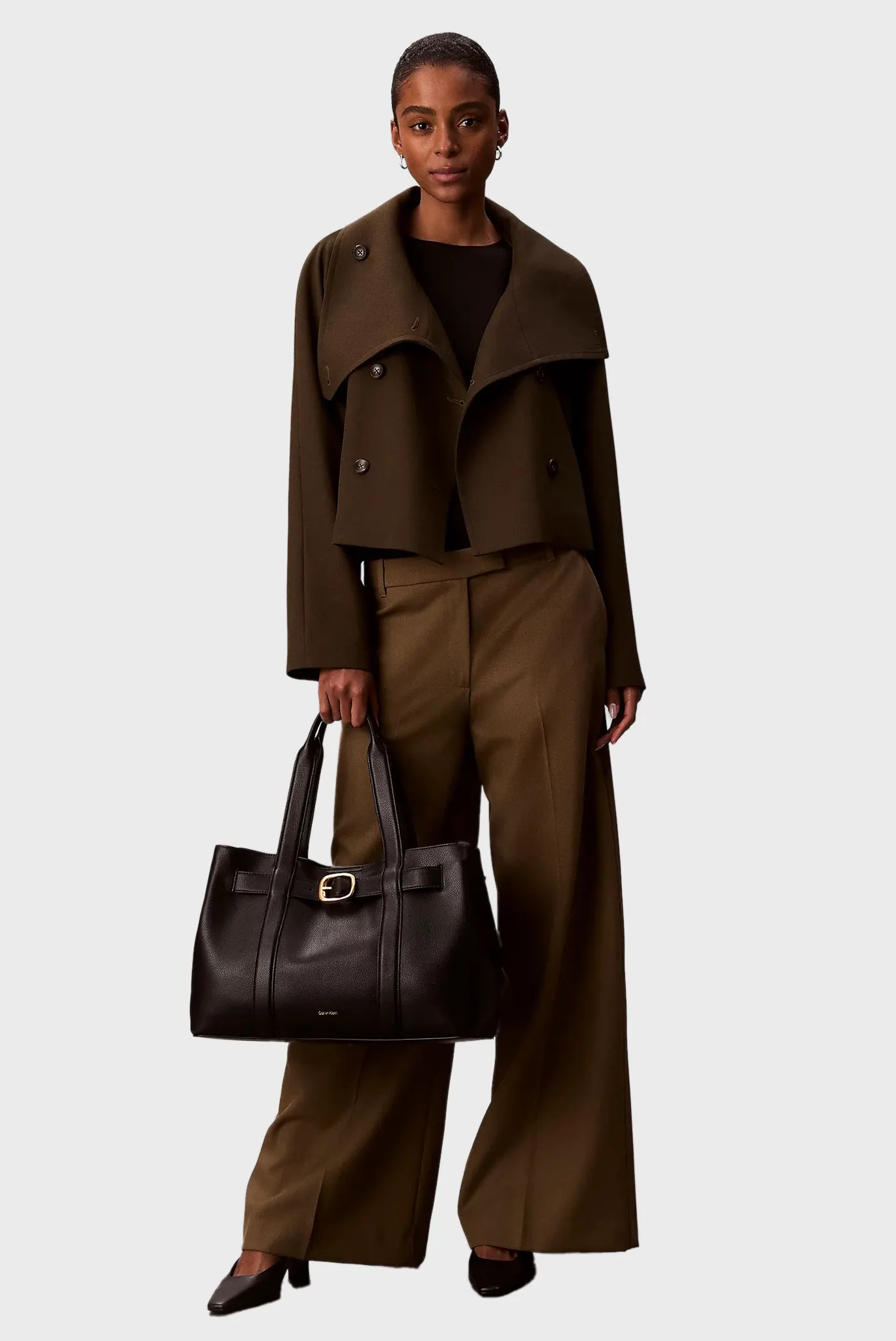 Жіноча чорна сумка BUCKLE MEDIUM 2