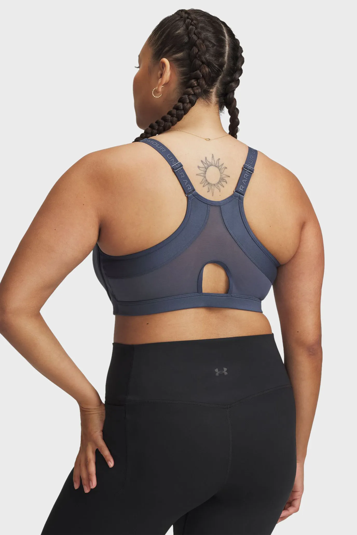 Жіночий темно-сірий топ UA Infinity Low 2.0 Bra 6