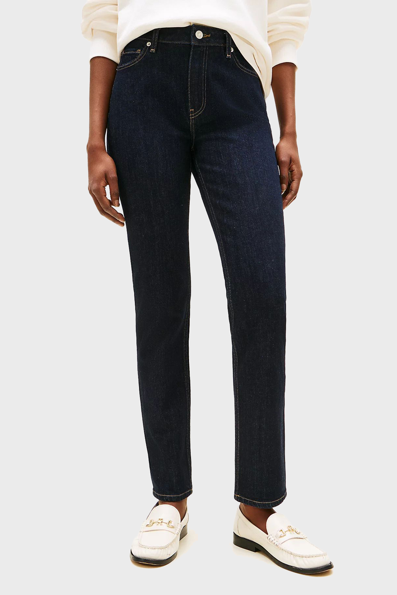 Женские темно-синие джинсы DNM RINSE SLIM RW Синий 30-34 Tommy Hilfiger WW0WW47153 Женские темно-синие джинсы DNM RINSE SLIM RW Синий 30-34 Tommy Hilfiger WW0WW47153