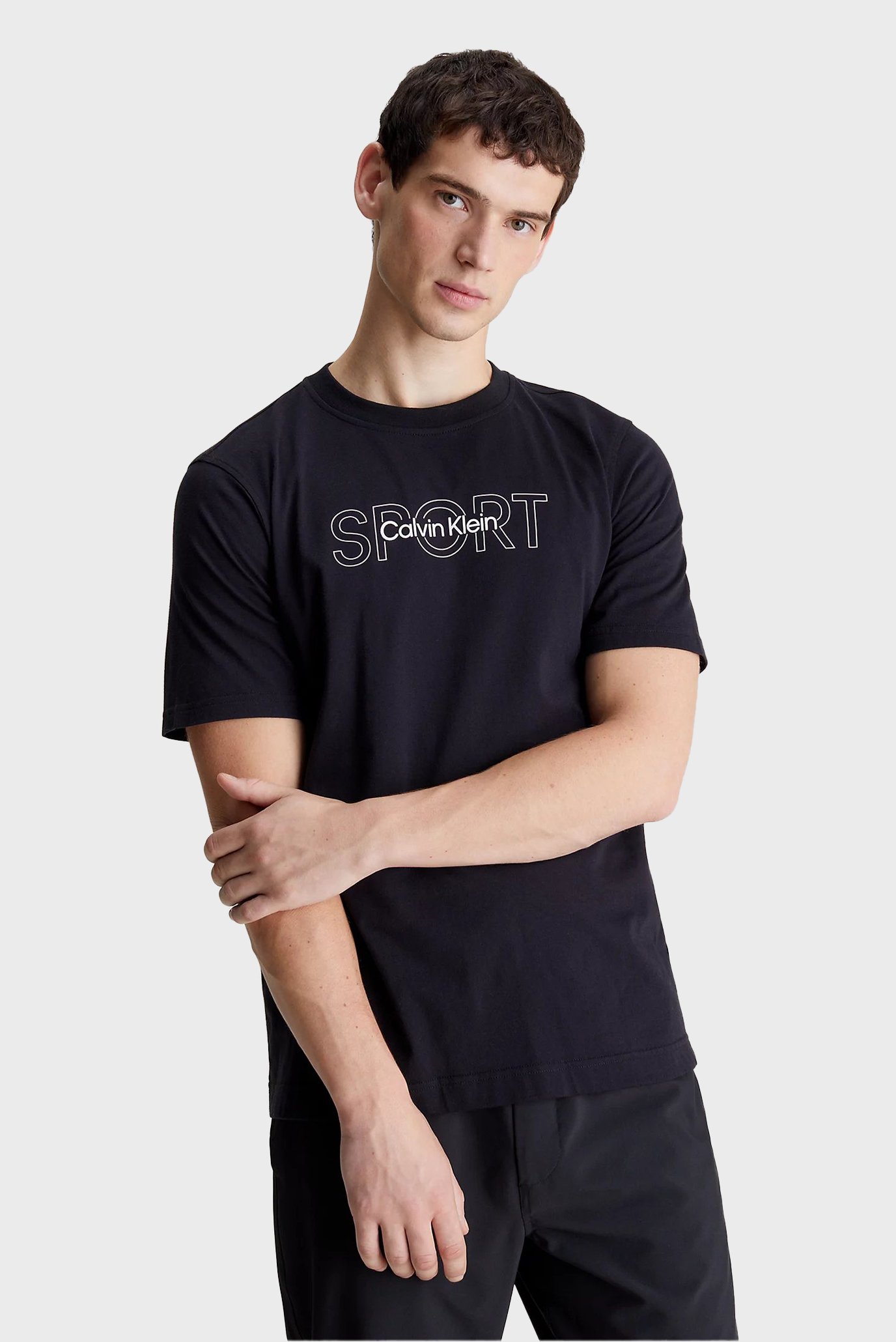 Мужская черная футболка PW - GRAPHIC SS 1