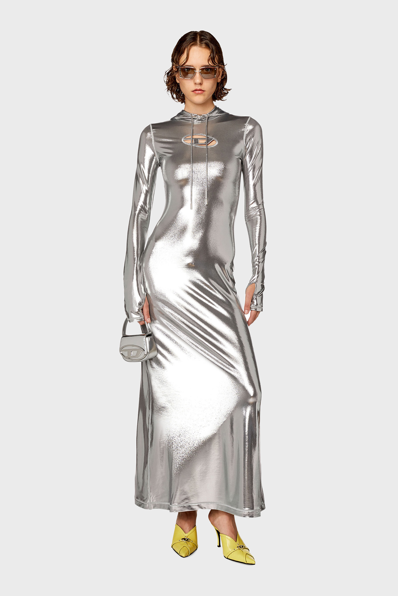 Женское серебристое платье D-MATHILDE-L1 DRESS 1