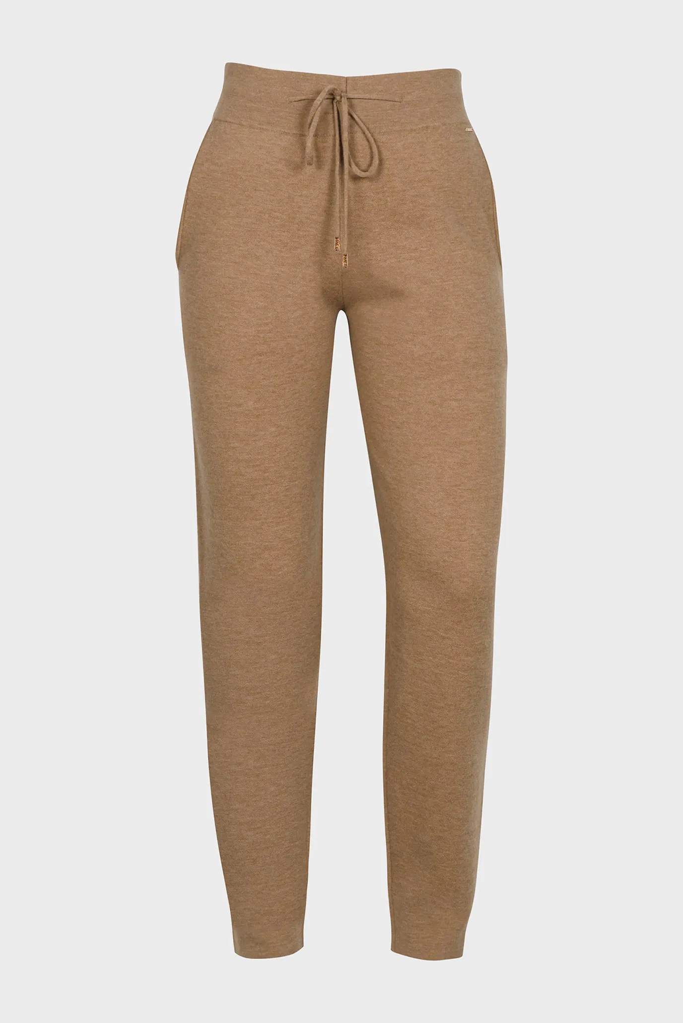 Жіночі бежеві вовняні брюки 6