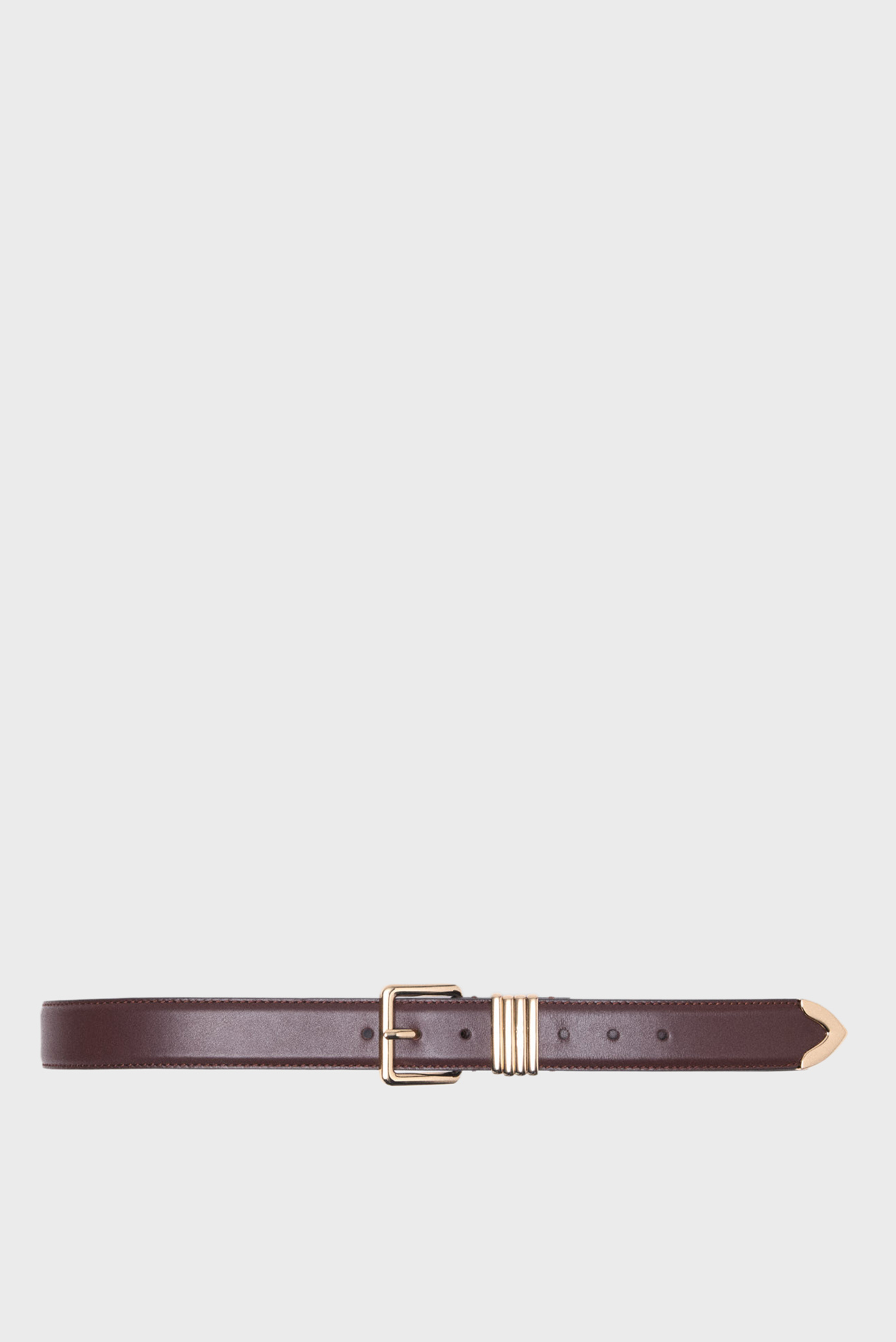 Женский темно-коричневый кожаный ремень Коричневый S MAJE MFACE00443_Dark brown Женский темно-коричневый кожаный ремень Коричневый S MAJE MFACE00443_Dark brown