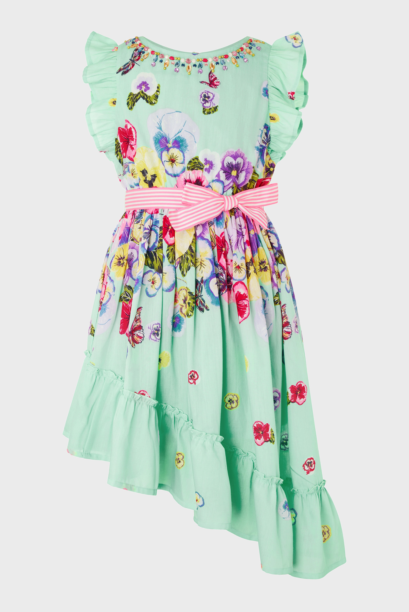 Детское зеленое платье PANSY DRESS 1