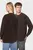 Темно-коричневий лонгслів (унісекс)