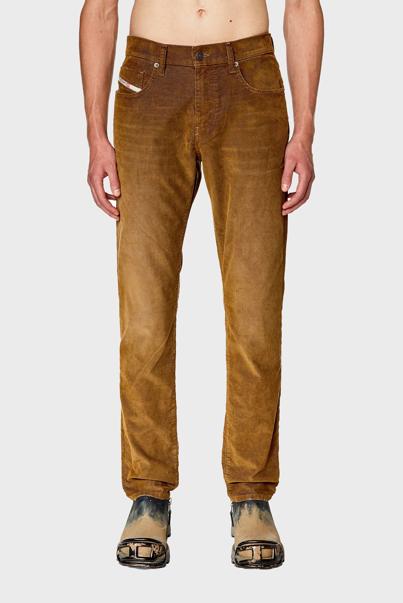 Мужские коричневые вельветовые брюки 2019 D-STRUKT 1