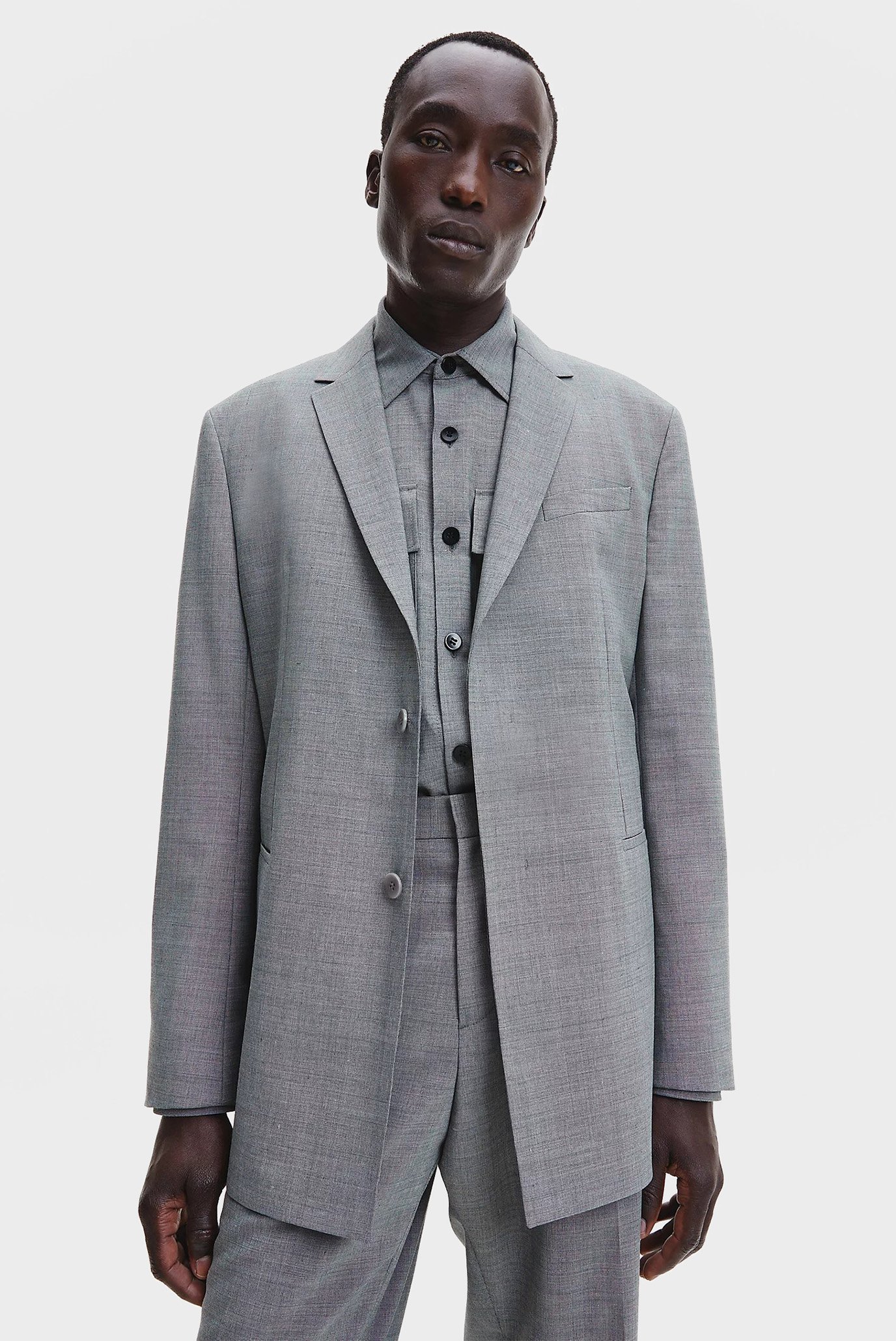 Мужской серый пиджак TWO TONE MODERN RELAXED 1