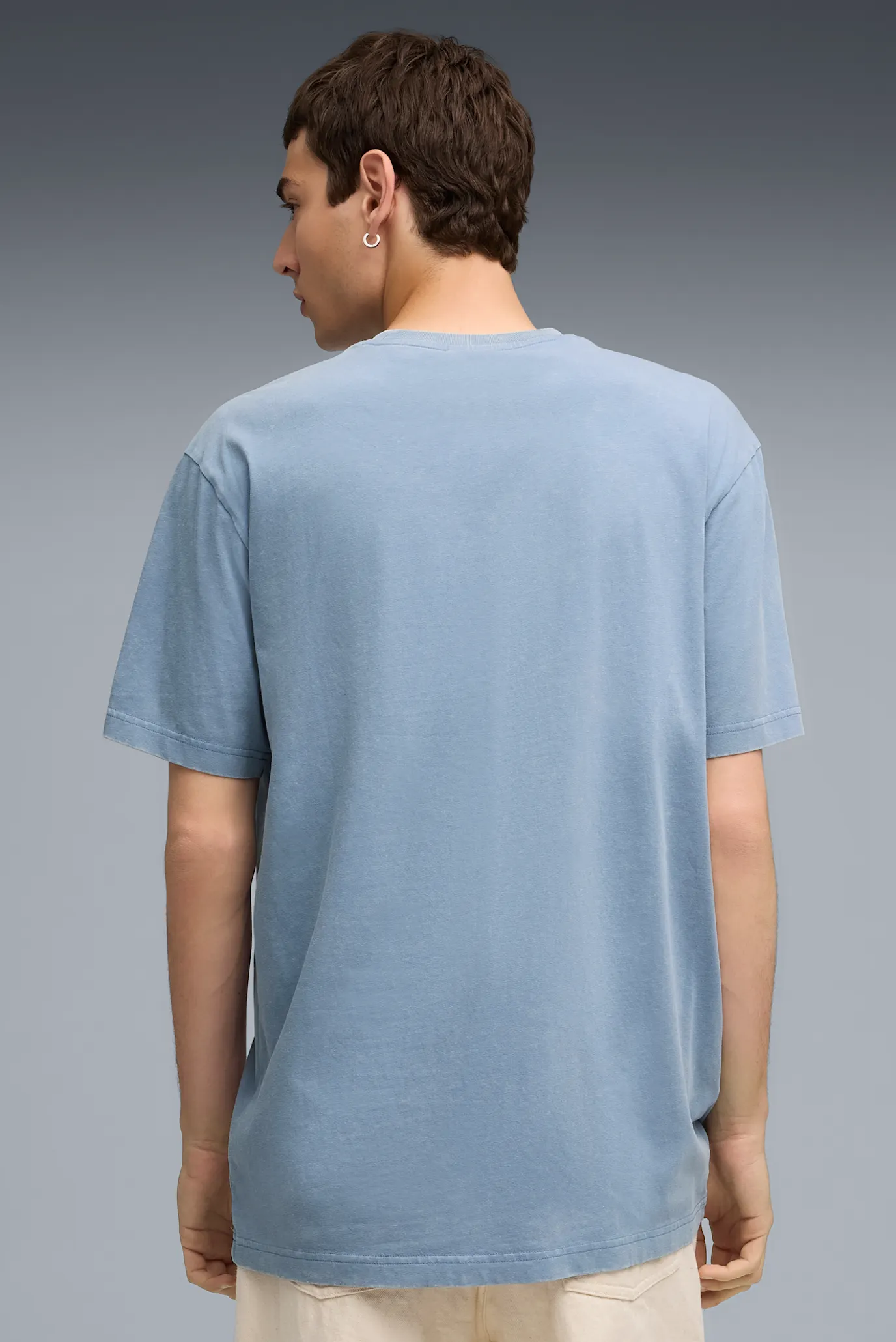 Мужская голубая футболка Essentials Elevated Relaxed Wash Tee Men 3