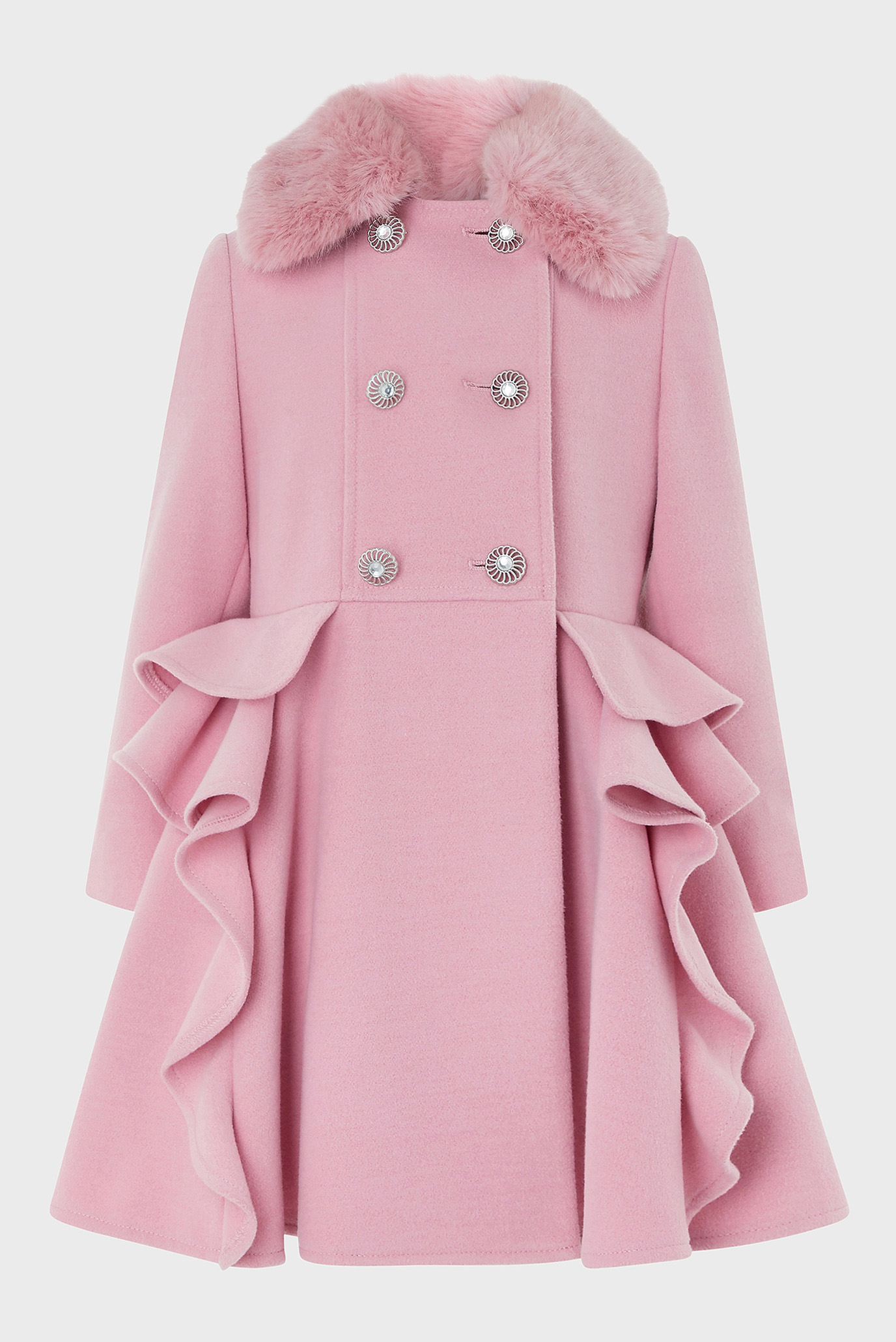 Дитяче рожеве пальто AVA RUFFLE COAT 1