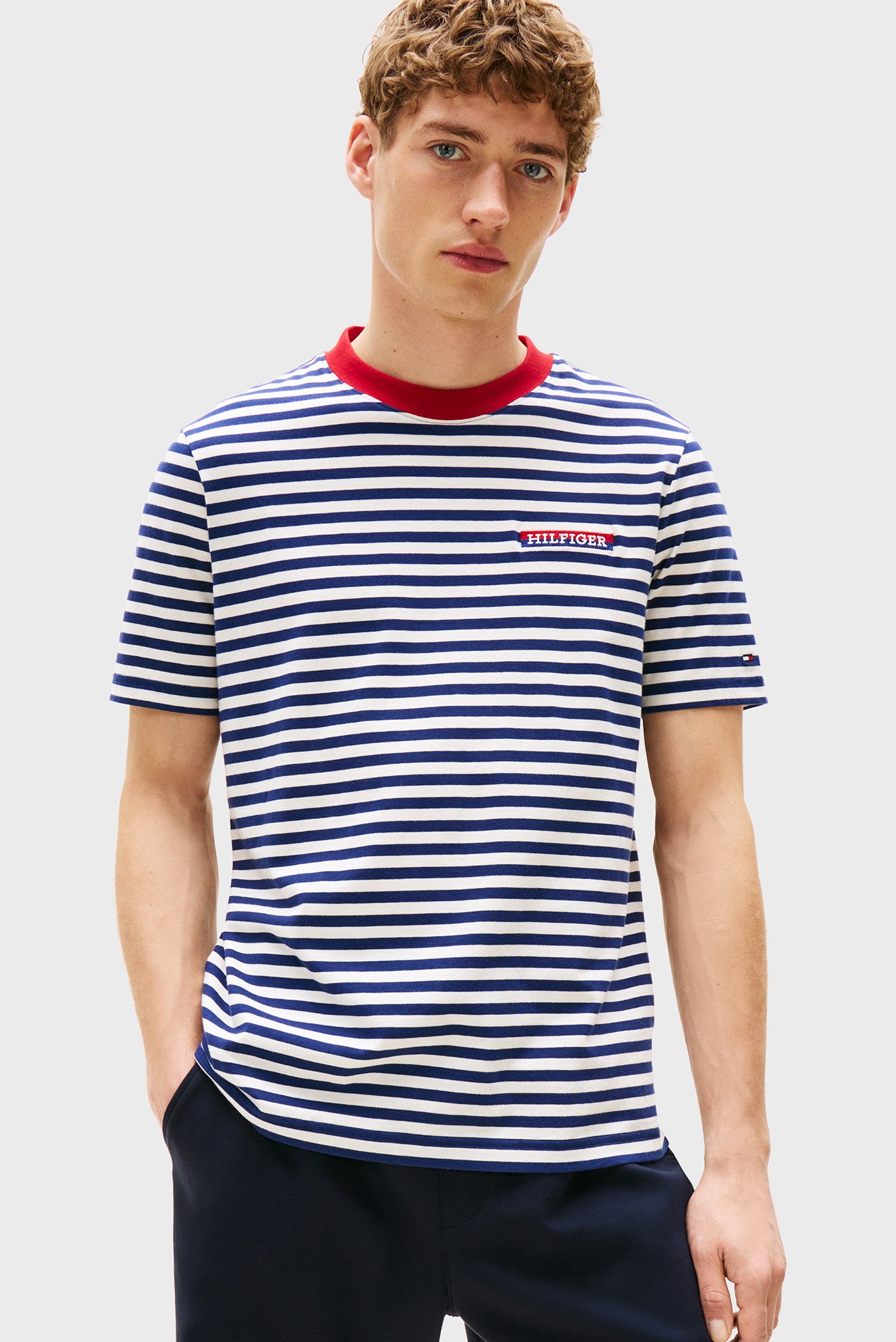Мужская футболка в полоску AMERICANA GRAPHIC Разноцветный XL Tommy Hilfiger MW0MW40705 Мужская футболка в полоску AMERICANA GRAPHIC Разноцветный XL Tommy Hilfiger MW0MW40705