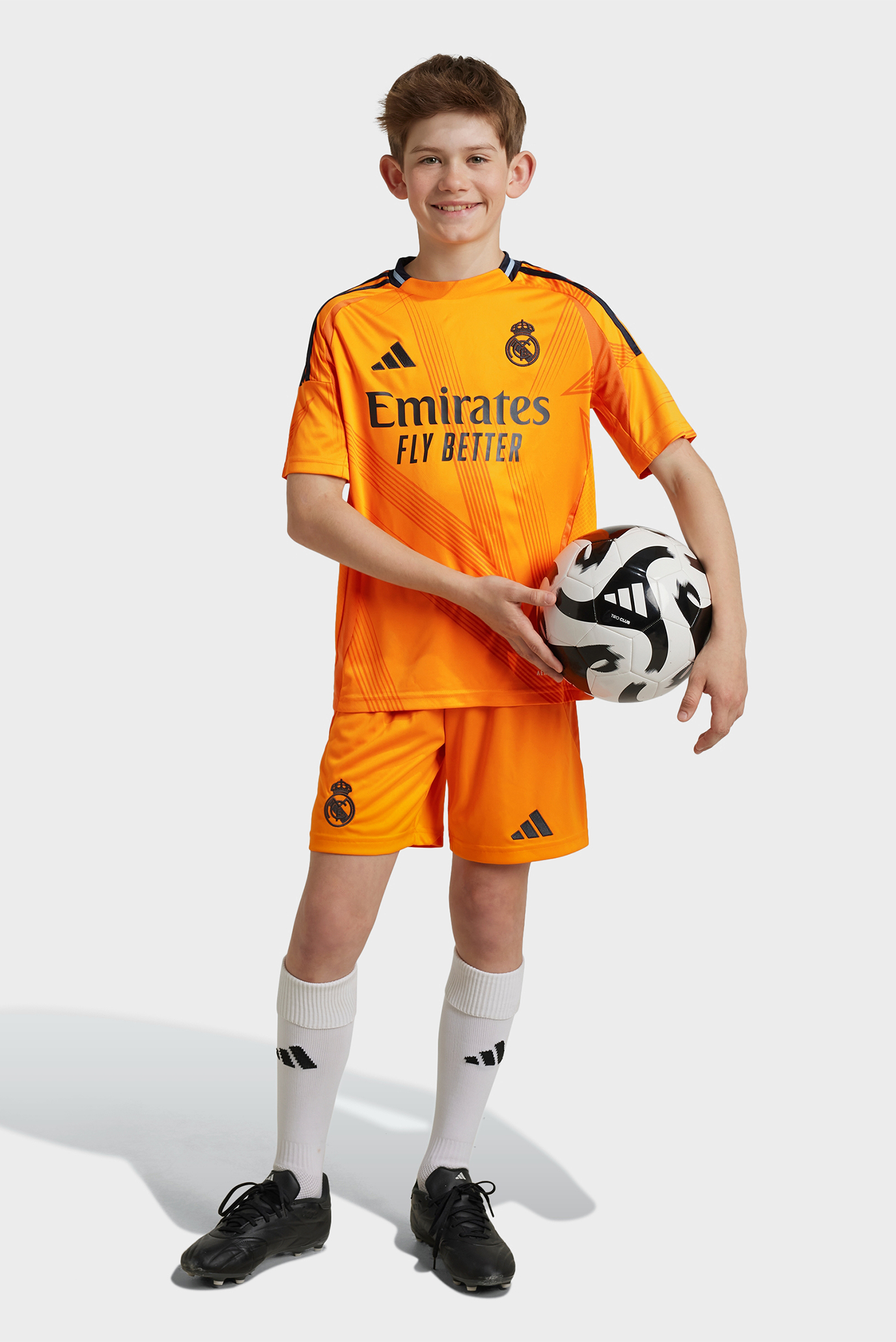 Детские оранжевые шорты Real Madrid 24/25 Away Kids 1