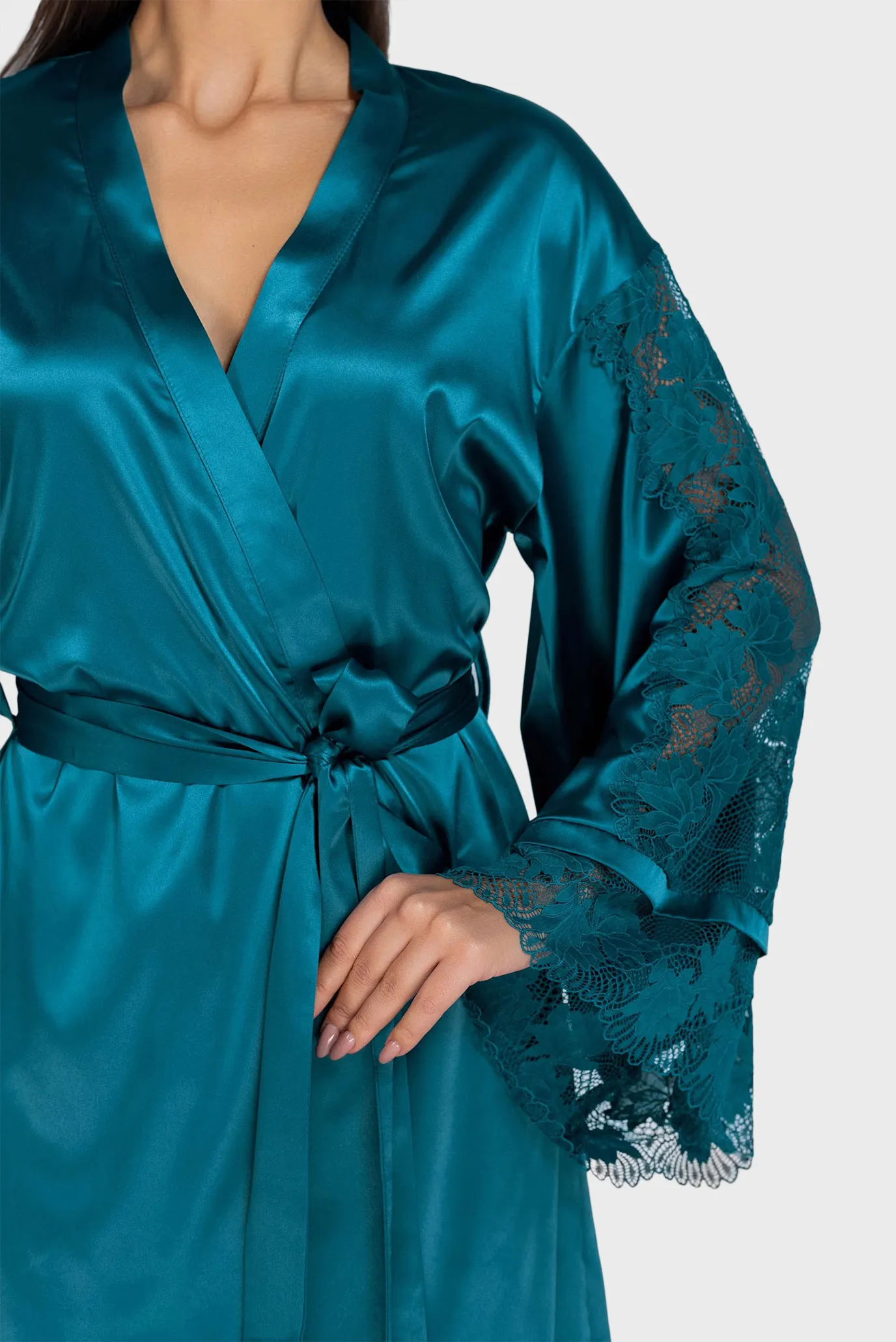 Жіночий  бірюзовий пеньюар 4