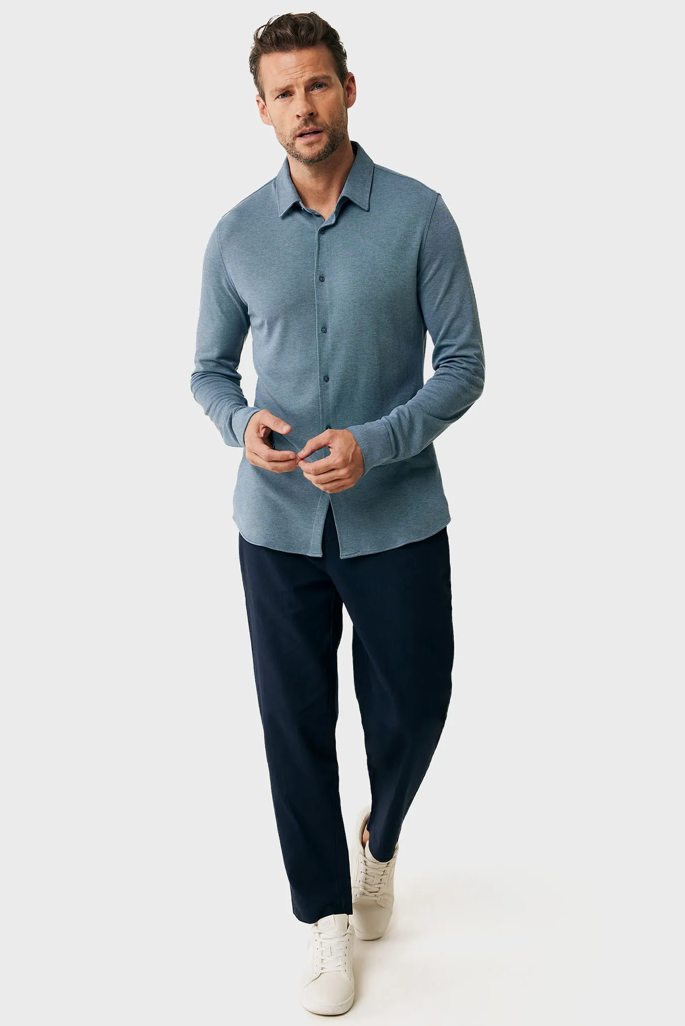 Чоловічі темно-сині лляні брюки ETHAN Basic linen pants 2