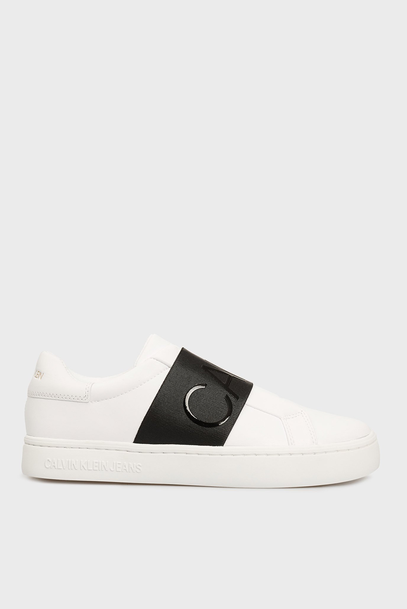 Женские белые слипоны CUPSOLE ELASTIC LTH Calvin Klein Jeans YW0YW00160 — MD-Fashion