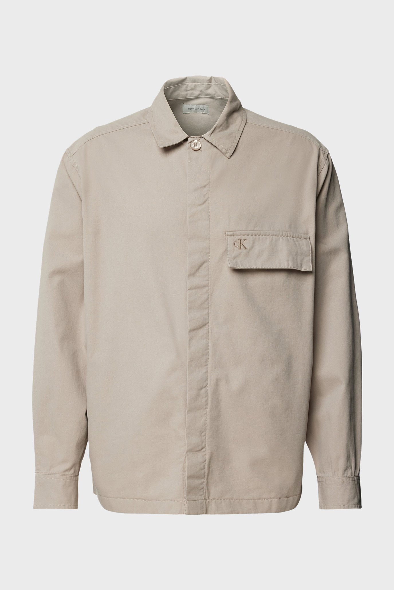 Мужская бежевая рубашка CLEAN COTTON OVERSHIRT 1