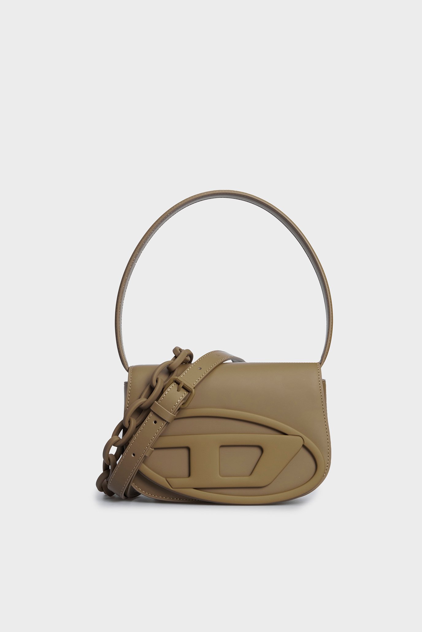 Женская оливковая кожаная сумка 1DR 1